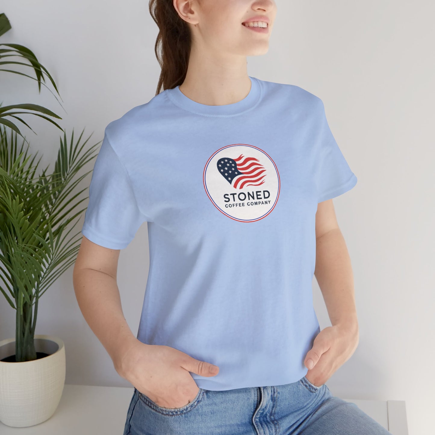 T-Shirt - Stoned Coffee Company USA Flag Logo 2