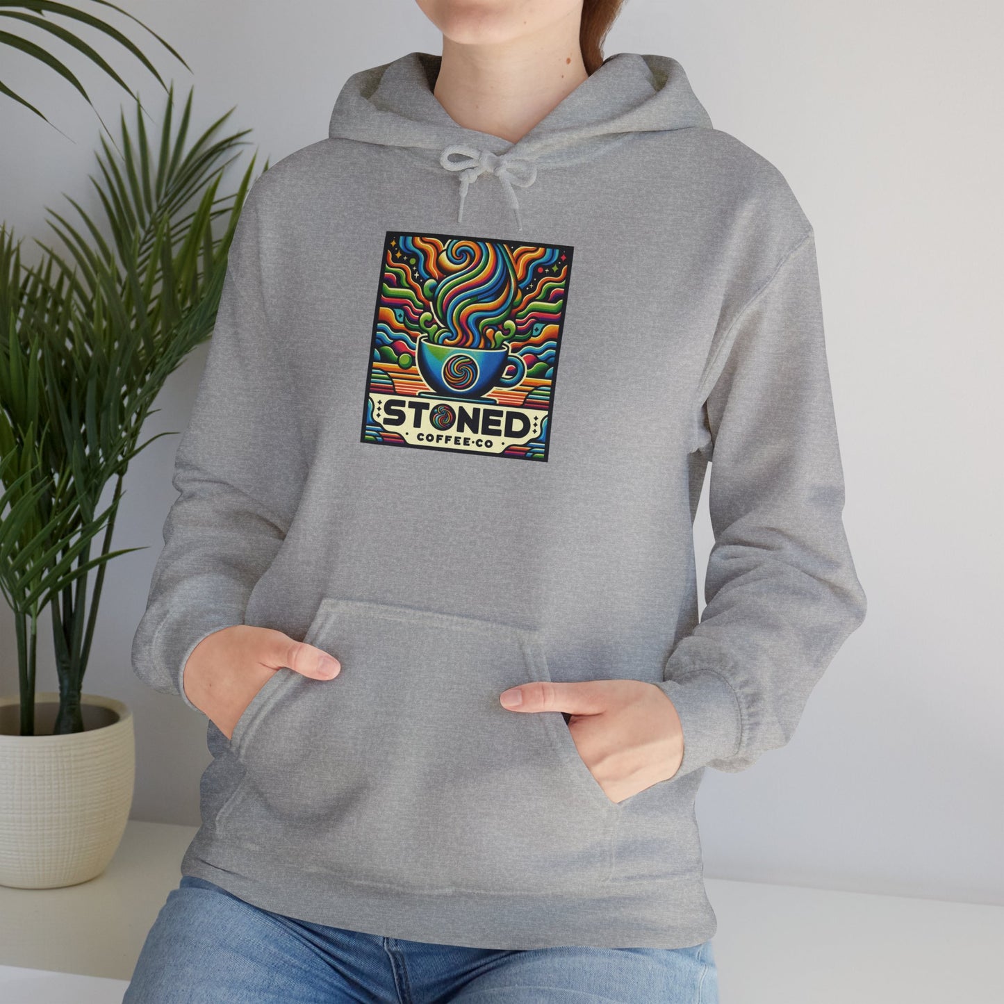 Hooded Sweatshirt Stoned Coffee Company Logo 6 Coffee Art