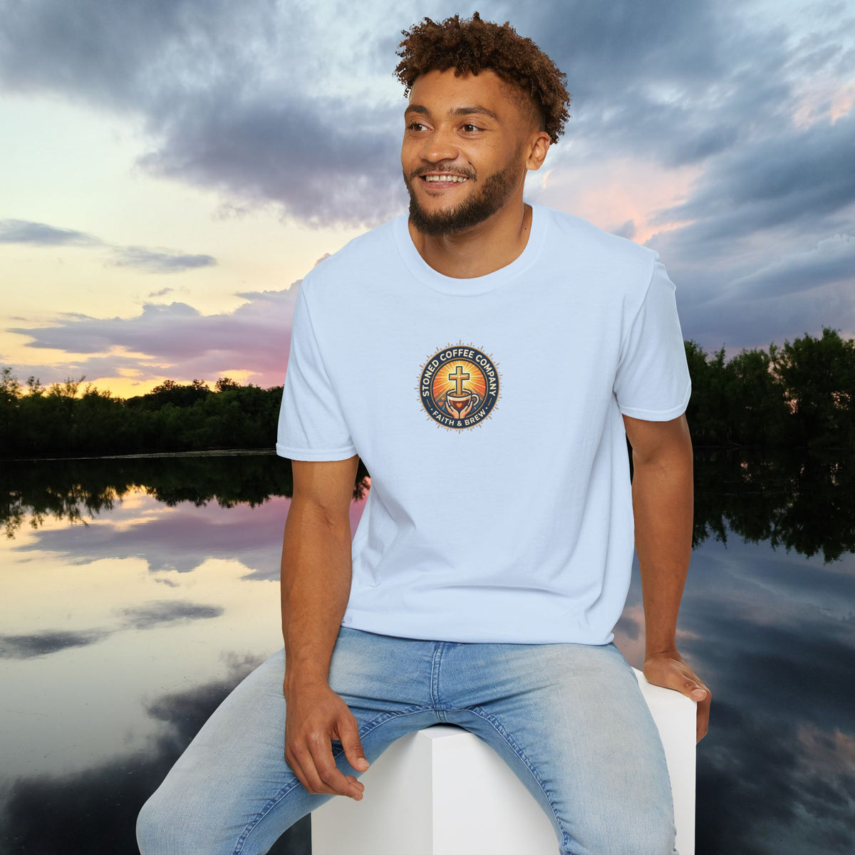 Stoned Coffee Company 'Drink Your Coffee and Pray for Others' T-Shirt