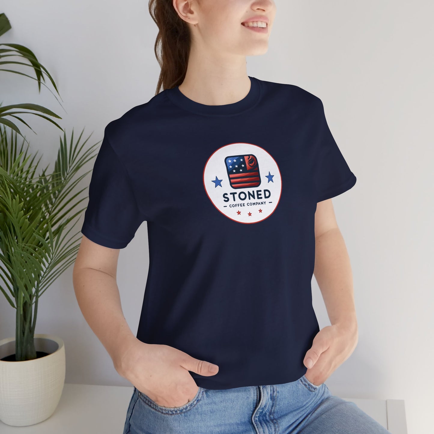 Stoned Coffee Company Unisex Tee - USA Flag Logo 3