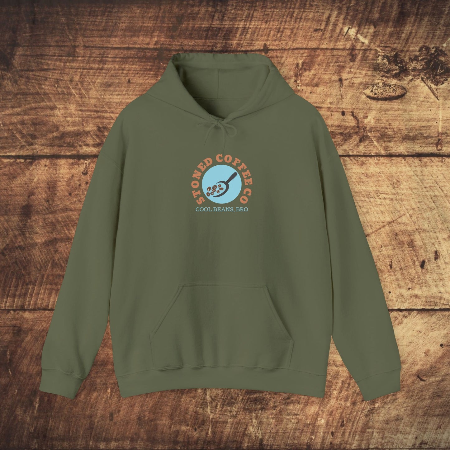Hooded Sweatshirt - Stoned Coffee Co, Cool Beans Bro