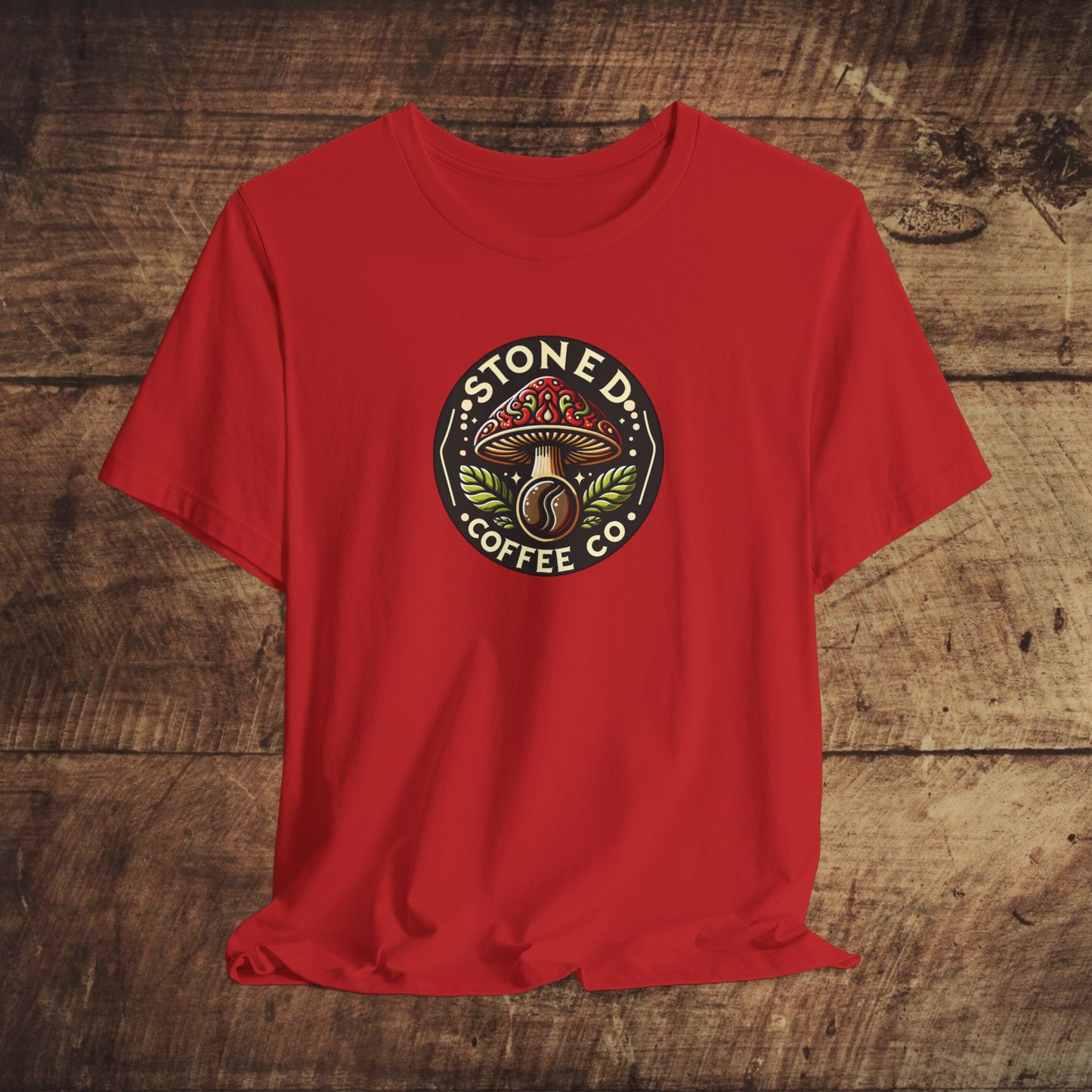 T-Shirt Stoned Coffee Company Mushroom Logo Unisex Jersey Short Sleeve Tee