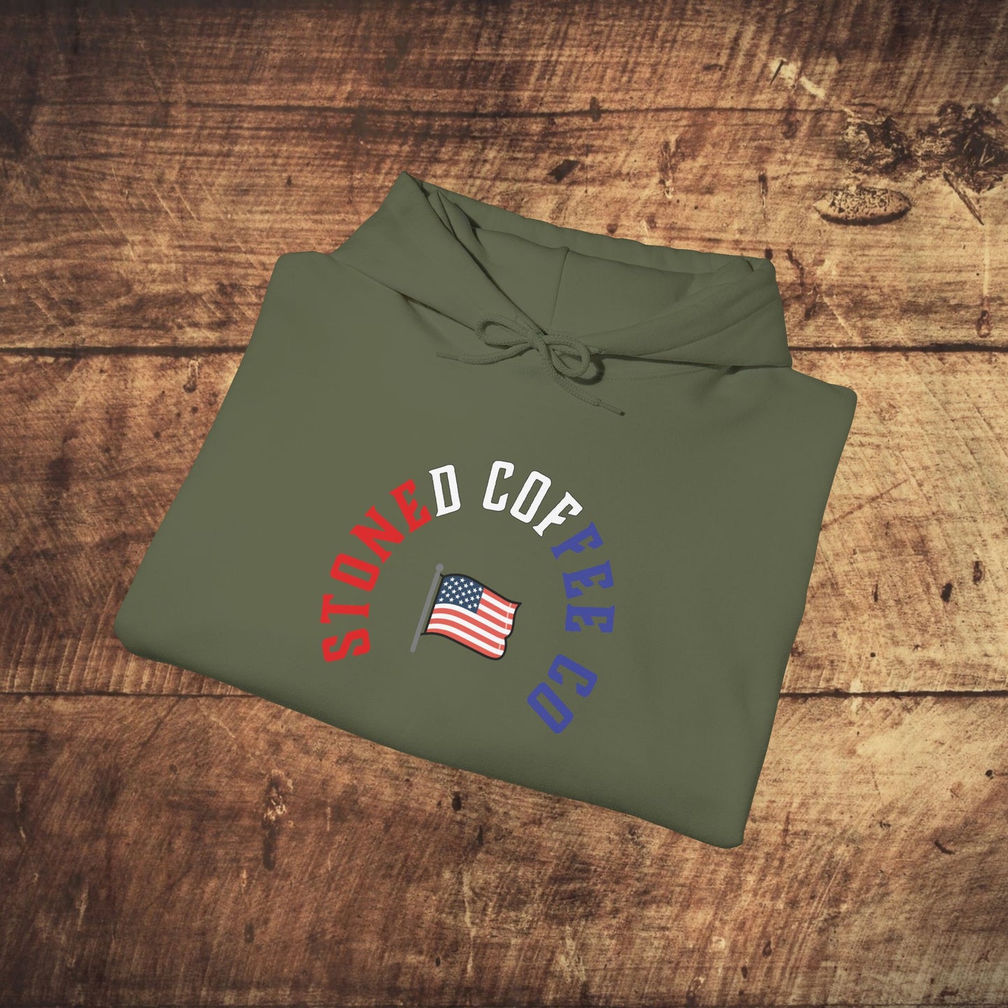 Hooded Sweatshirt - Stoned Coffee Company, USA Patriotic Design