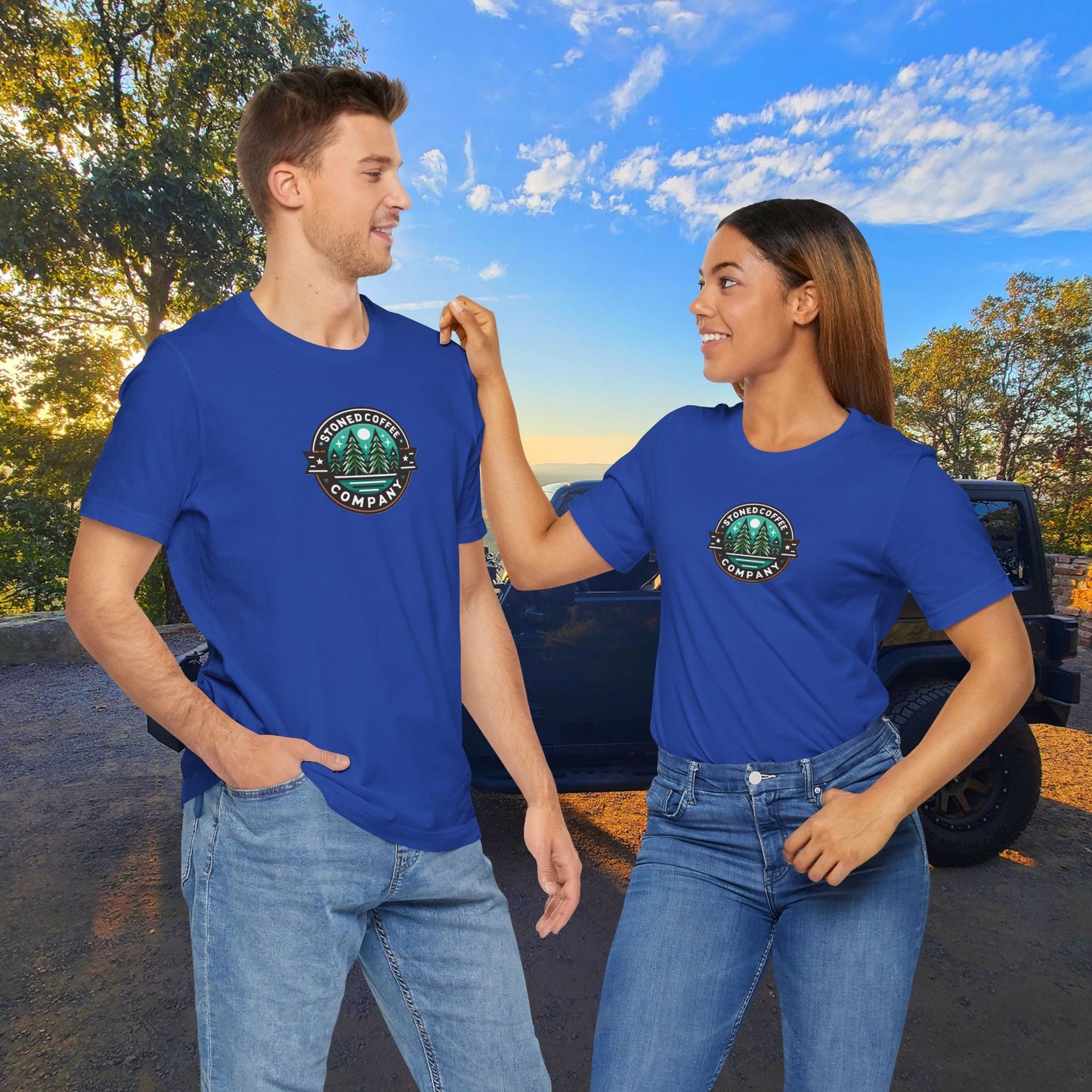 T-Shirt Stoned Coffee Company Pine Tree Mountain Unisex Jersey