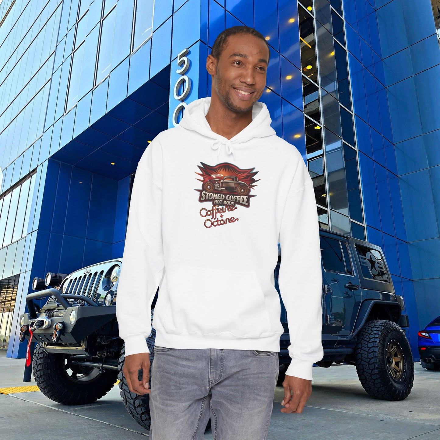 Stoned Coffee Company Hoodie "Hot Rods" Caffeine + Octane Hoodie