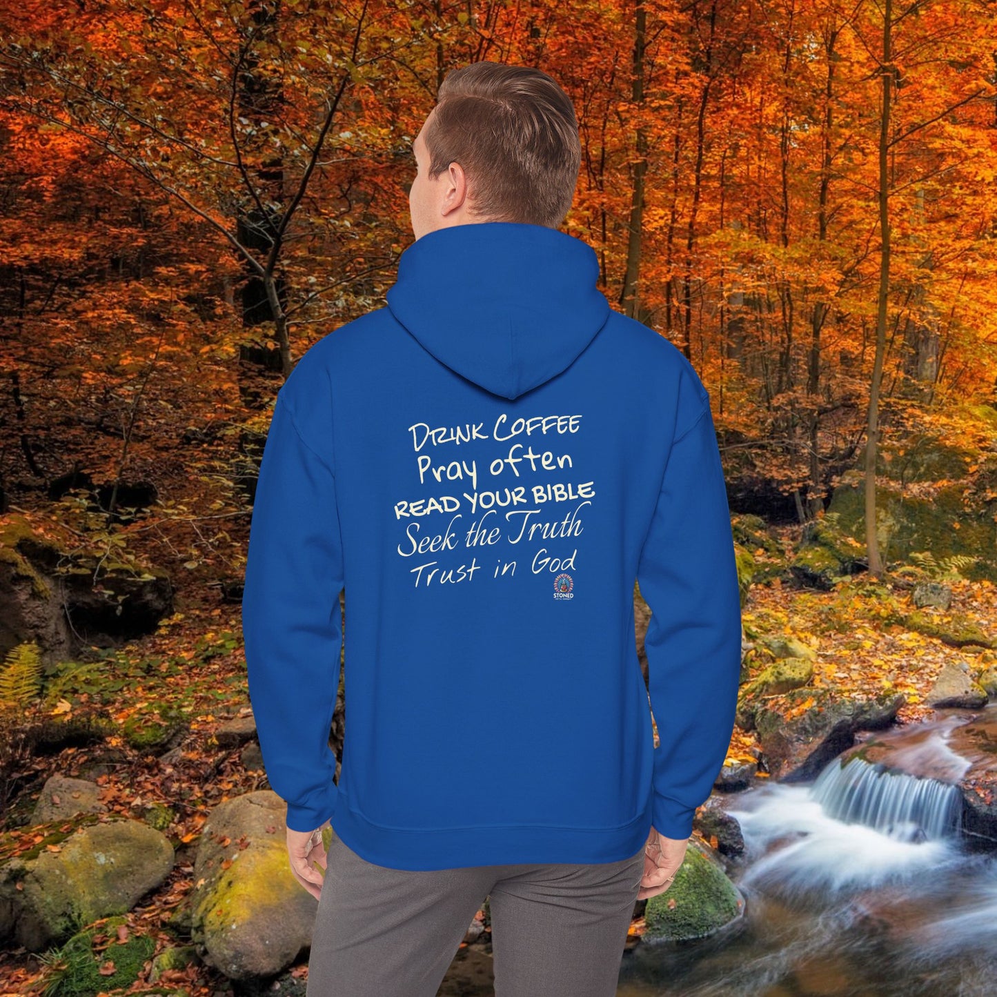 STONED COFFEE COMPANY HOODIE, Pray Often, Read Your Bible, Seek the Truth, Trust in God