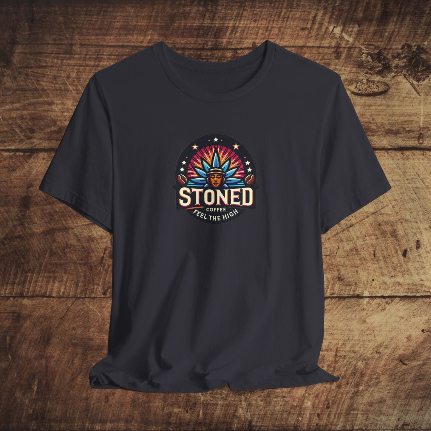 Stoned Coffee Company Logo 7 Feel the High Unisex Jersey Short Sleeve Tee