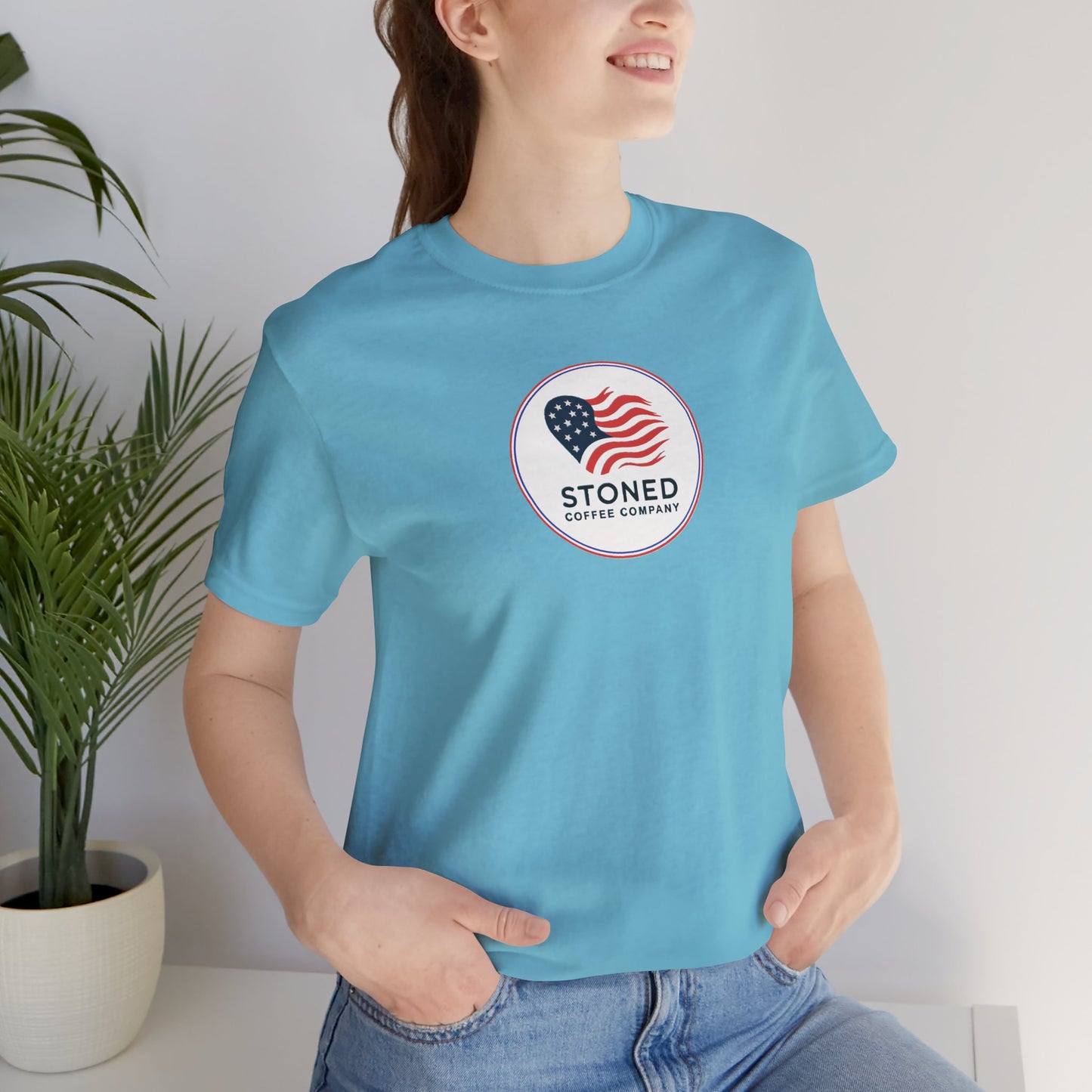 T-Shirt - Stoned Coffee Company USA Flag Logo 2