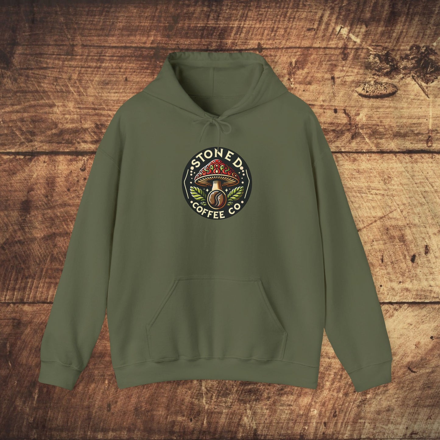 Hooded Sweatshirt - Stoned Coffee Company Mushroom Logo