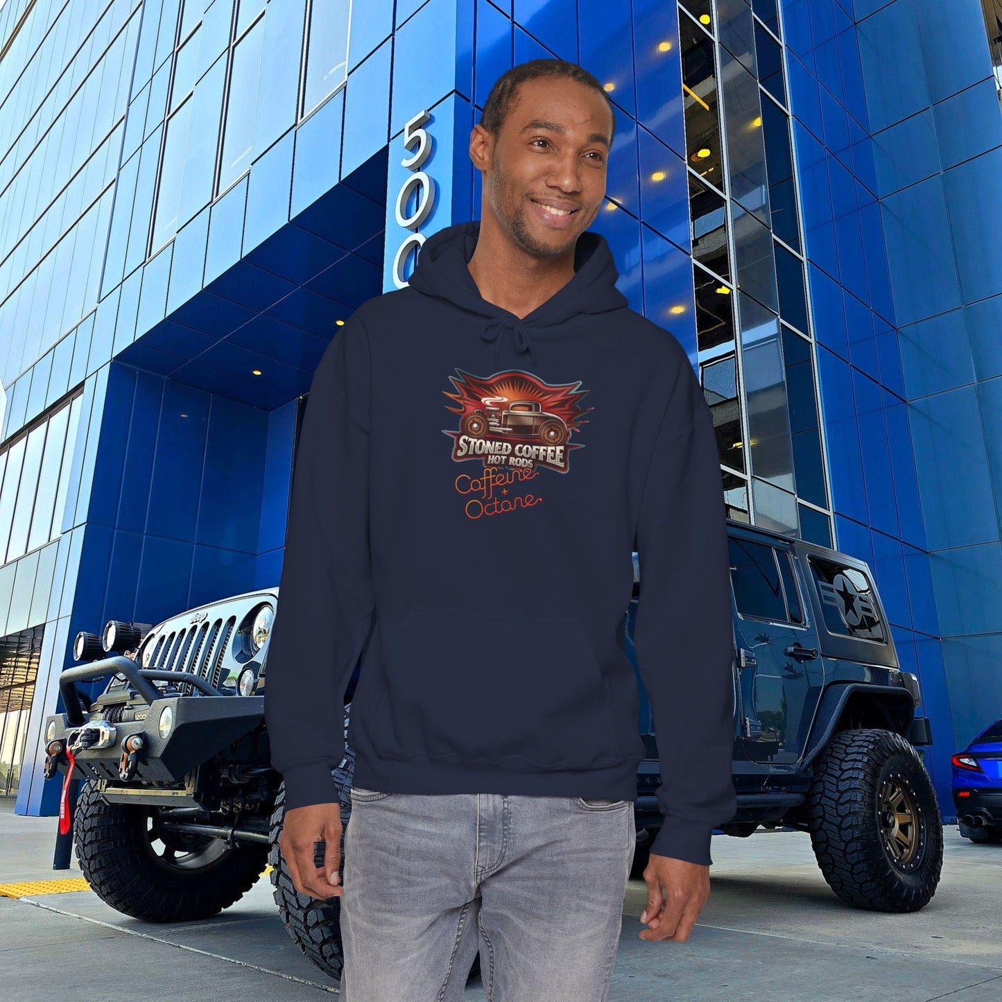 Stoned Coffee Company Hoodie "Hot Rods" Caffeine + Octane Hoodie