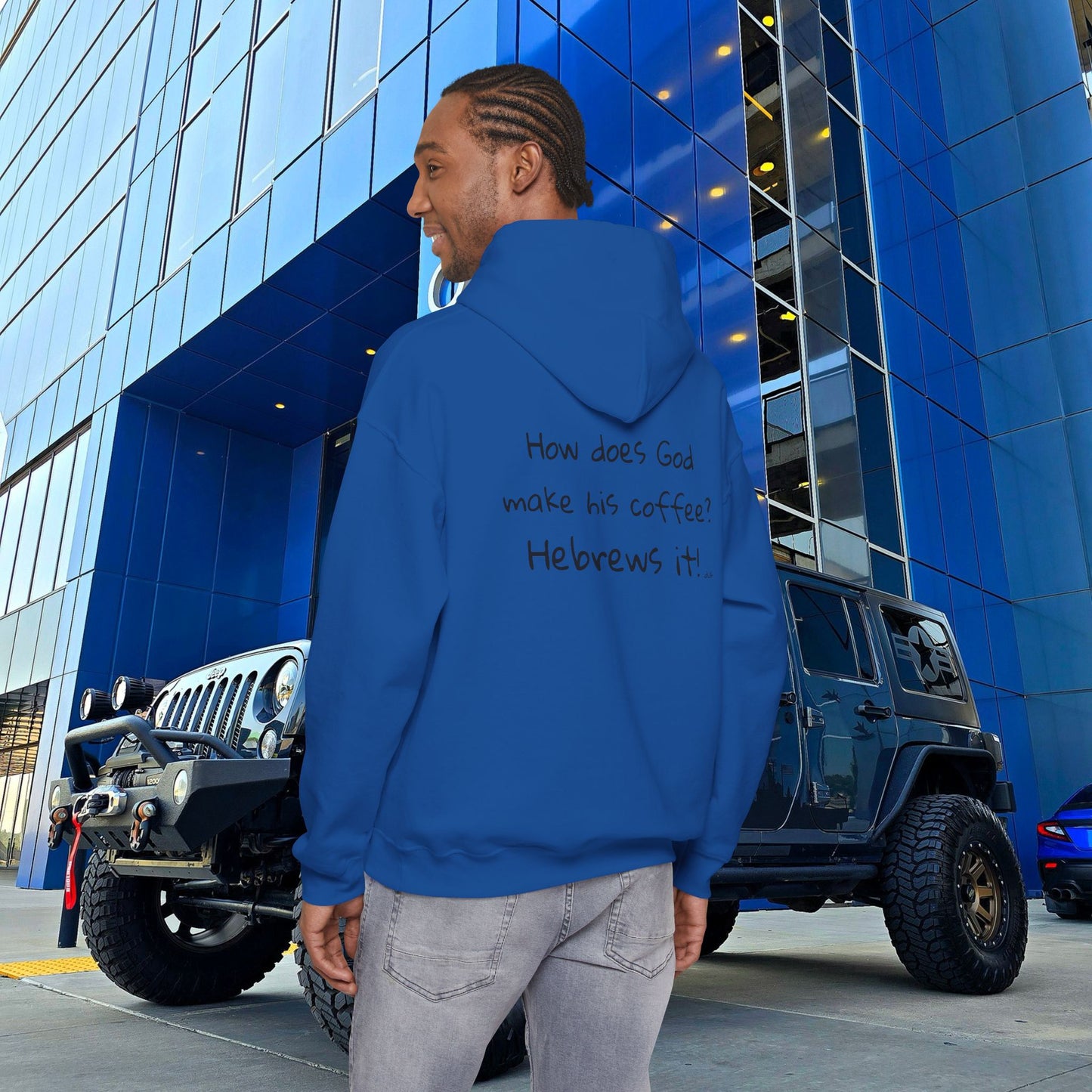 Stoned Coffee Company 'How Does God make his Coffee? Hebrews it' Hoodie