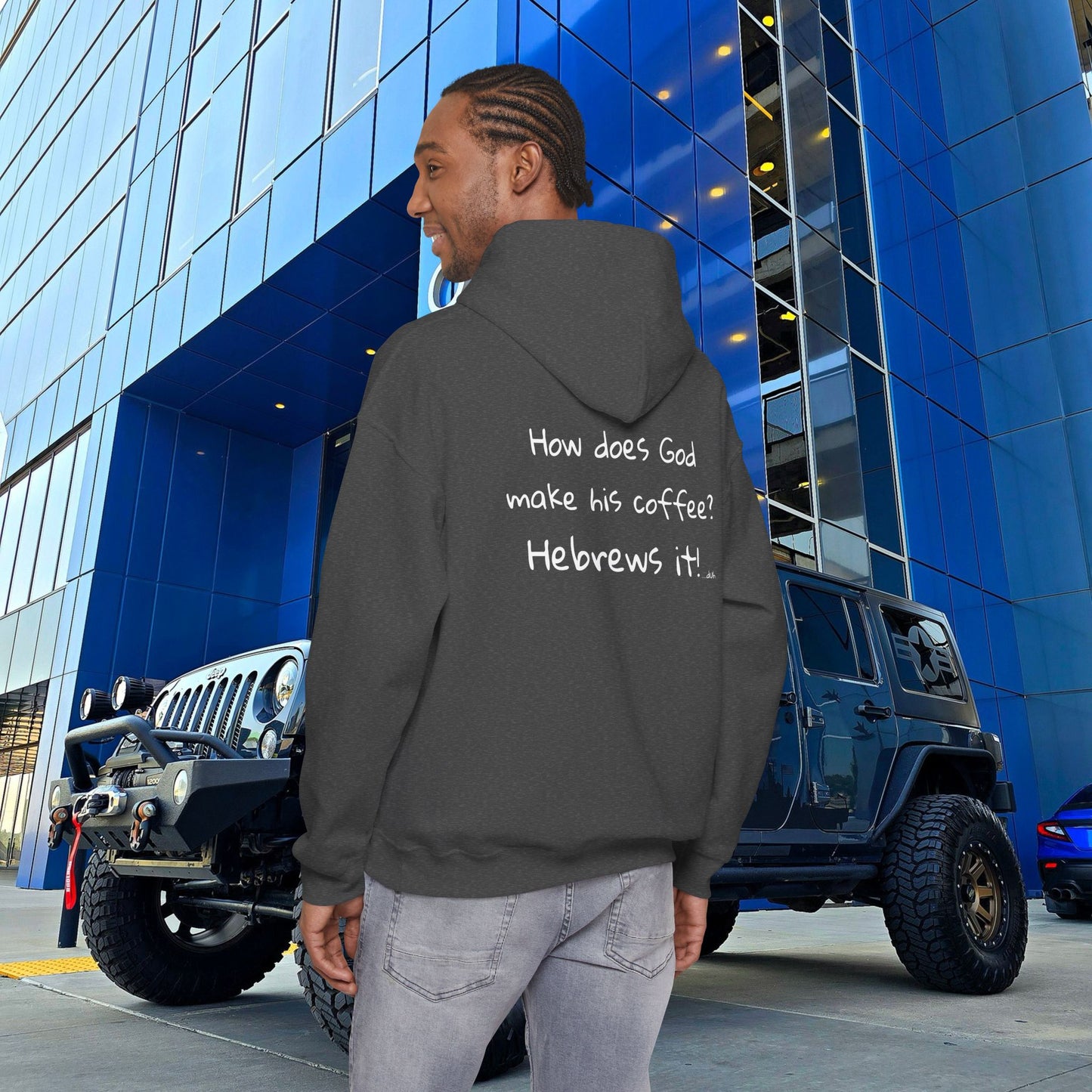 Stoned Coffee Company 'How Does God make his Coffee? Hebrews it' Hoodie