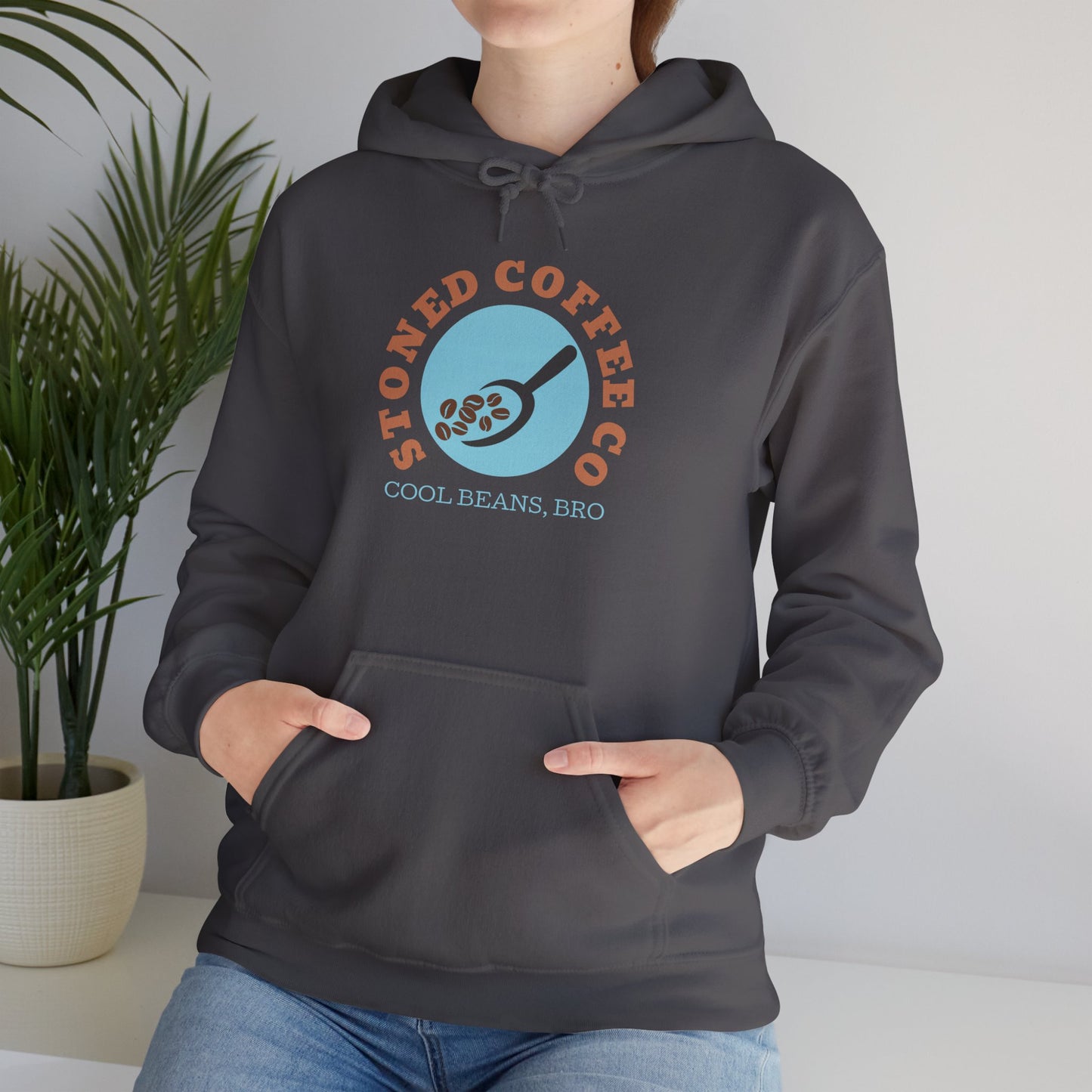 Hooded Sweatshirt - Stoned Coffee Co, Cool Beans Bro