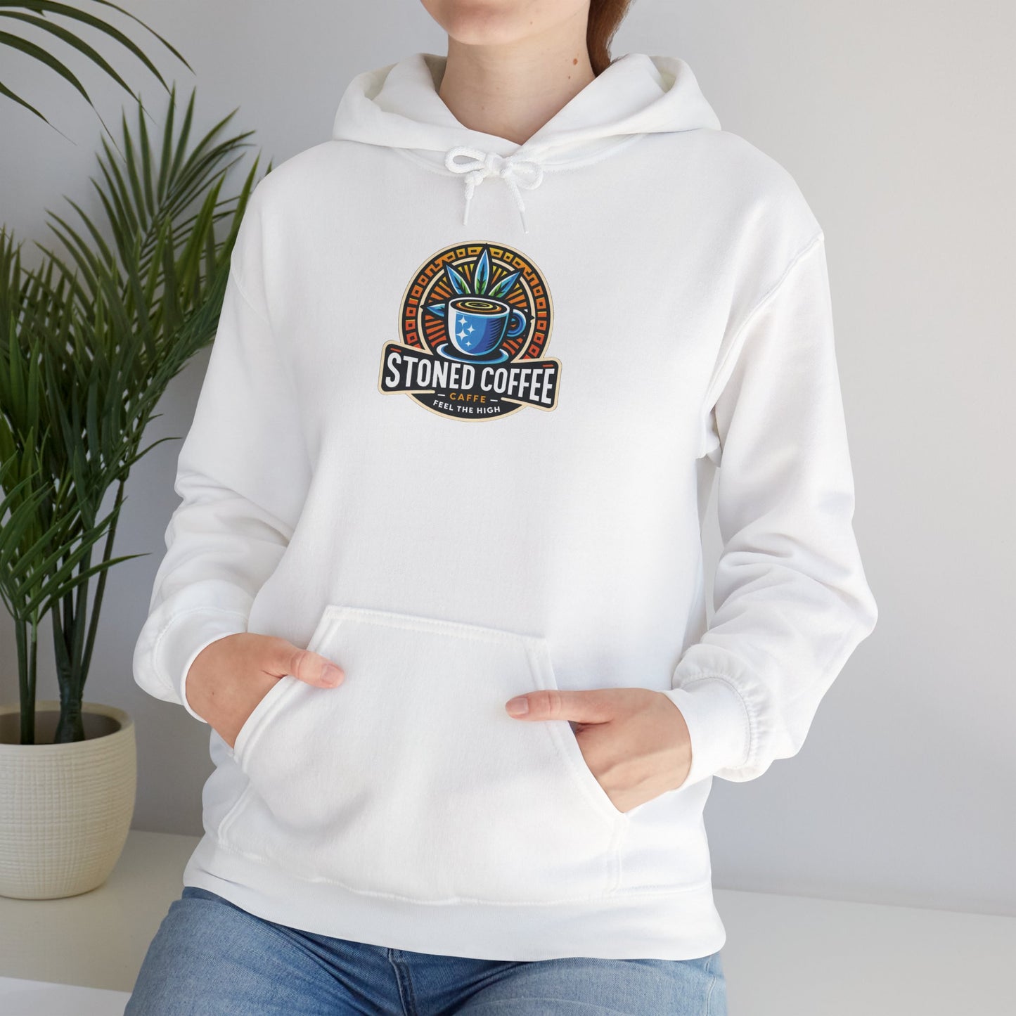Hooded Sweatshirt Stoned Coffee Company Logo 4 Feel the High