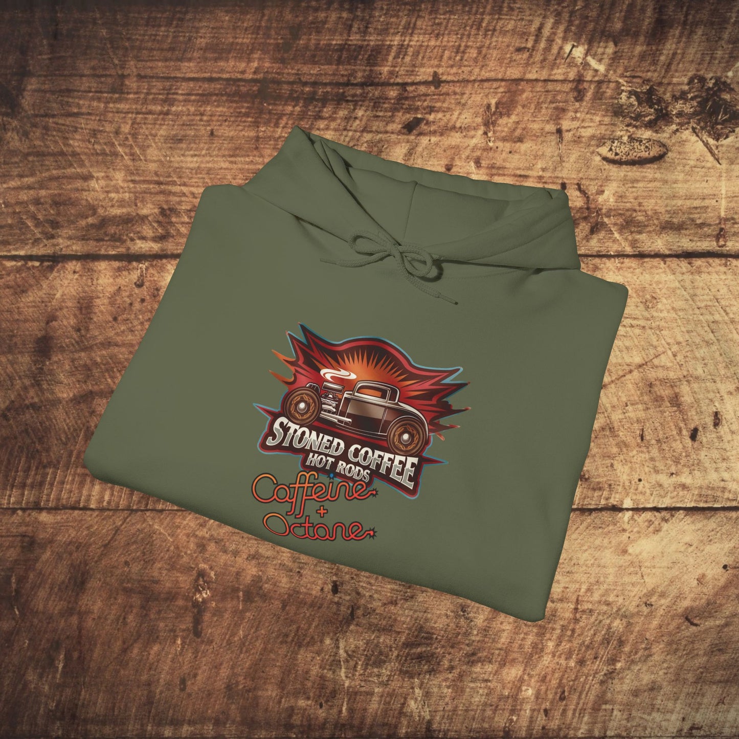 Stoned Coffee Company Hoodie "Hot Rods" Caffeine + Octane Hoodie