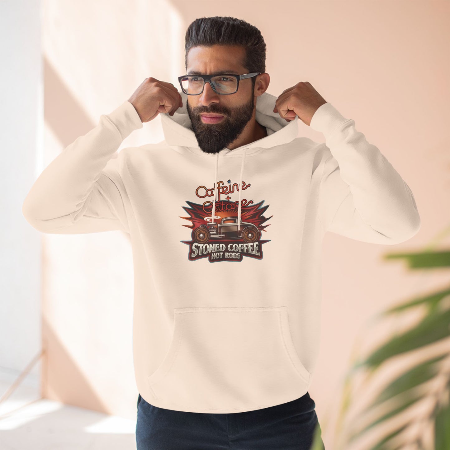 Fleece Hoodie - Stoned Coffee Co Hot Rods Caffeine + Octane