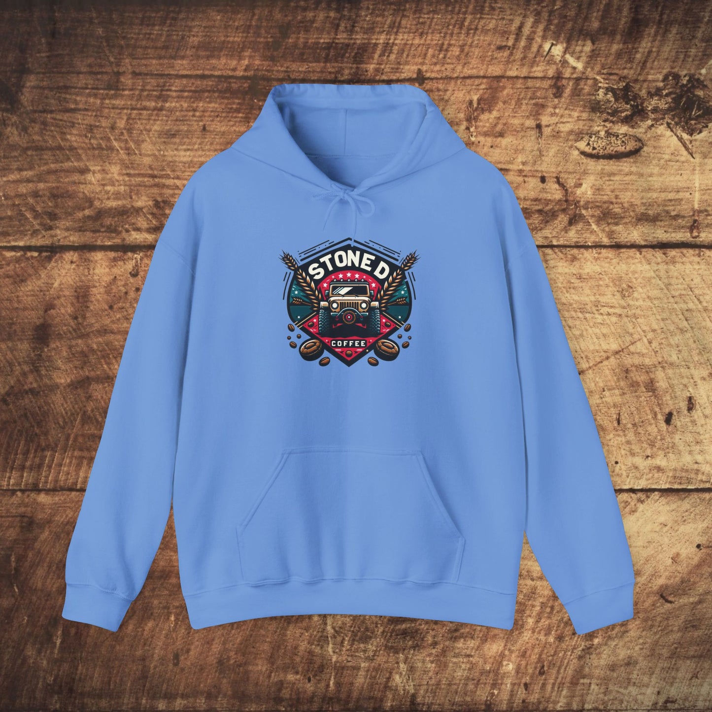 Hooded Sweatshirt - Stoned Coffee Company Jeeper Logo