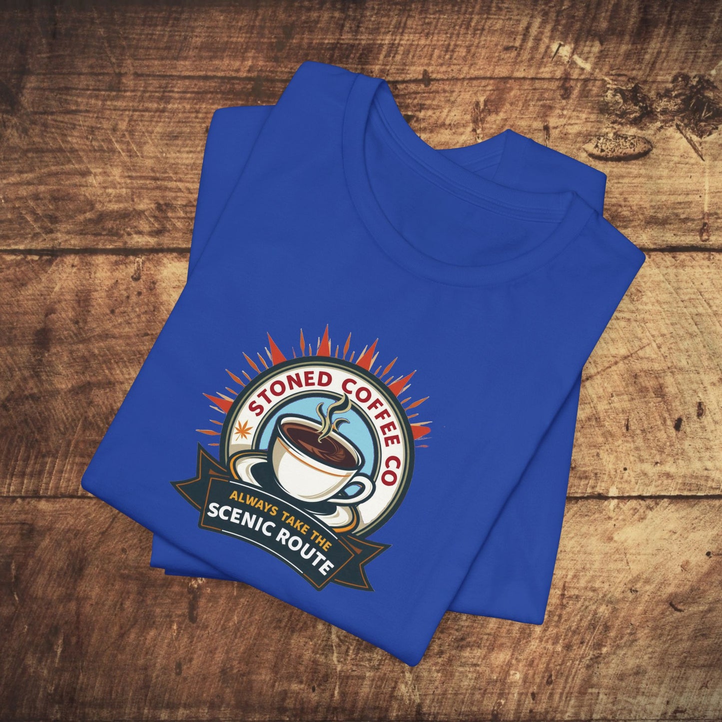 T-Shirt - Stoned Coffee Company, Always Take the Scenic Route