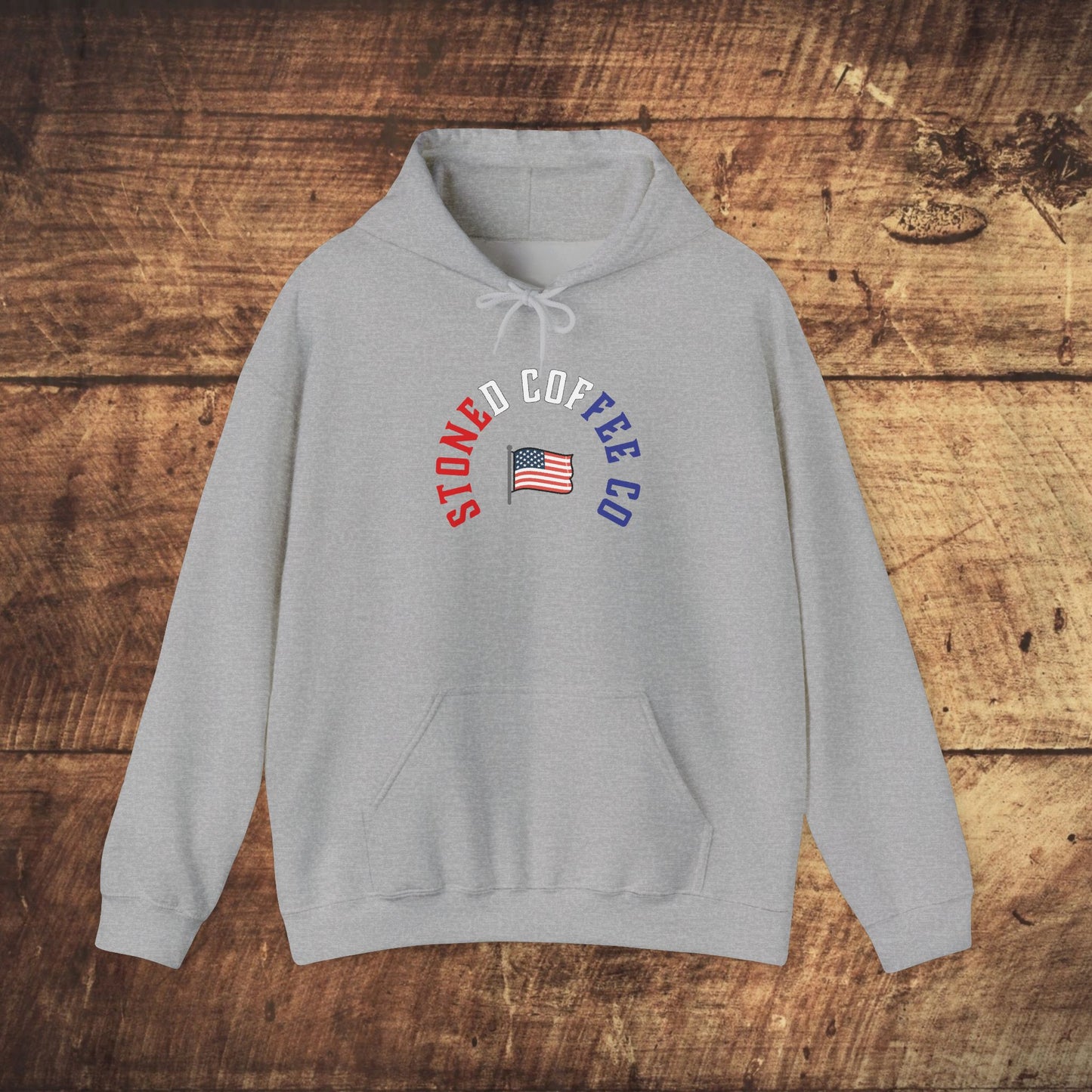 Hooded Sweatshirt - Stoned Coffee Company, USA Patriotic Design