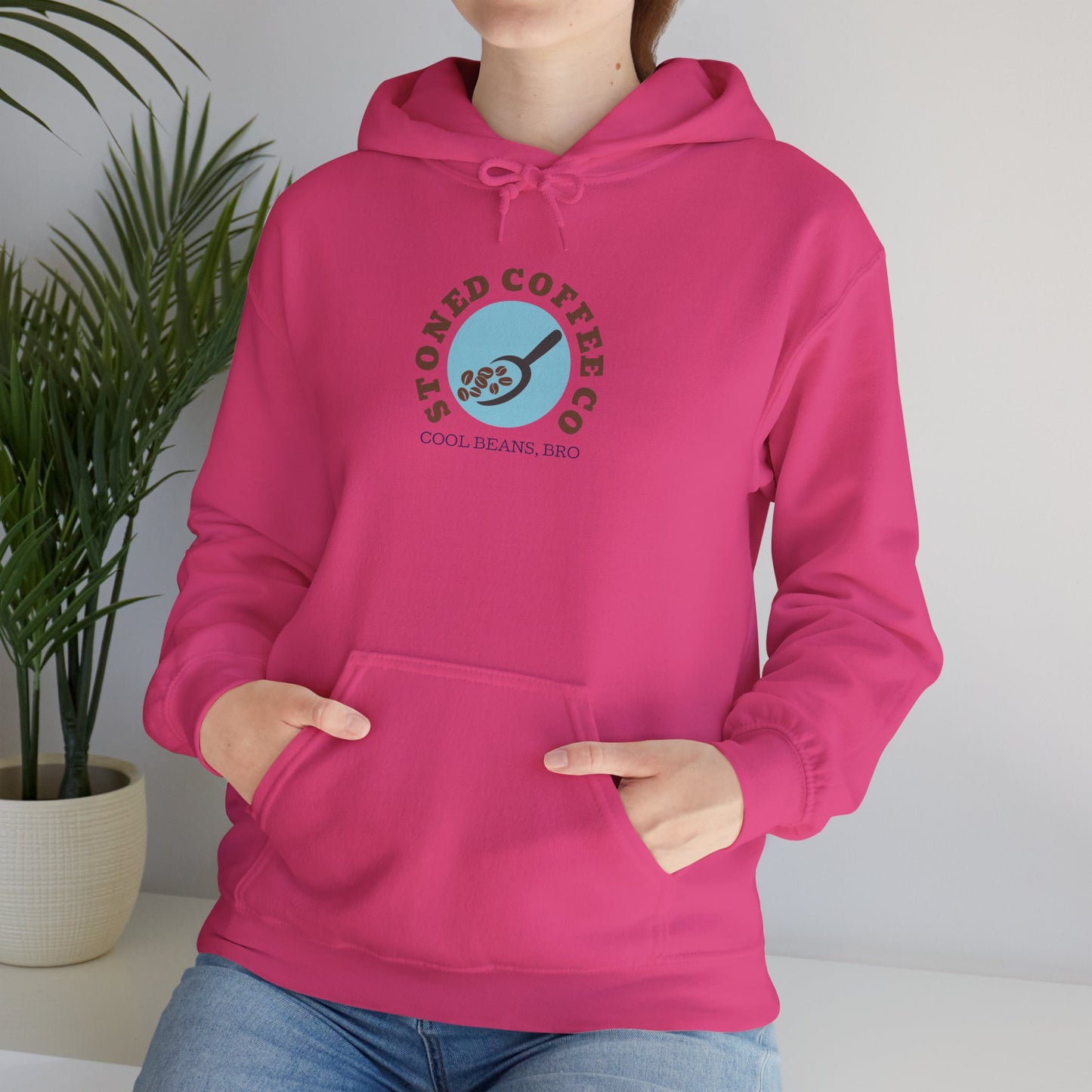 Hooded Sweatshirt - Stoned Coffee Co, Cool Beans Bro