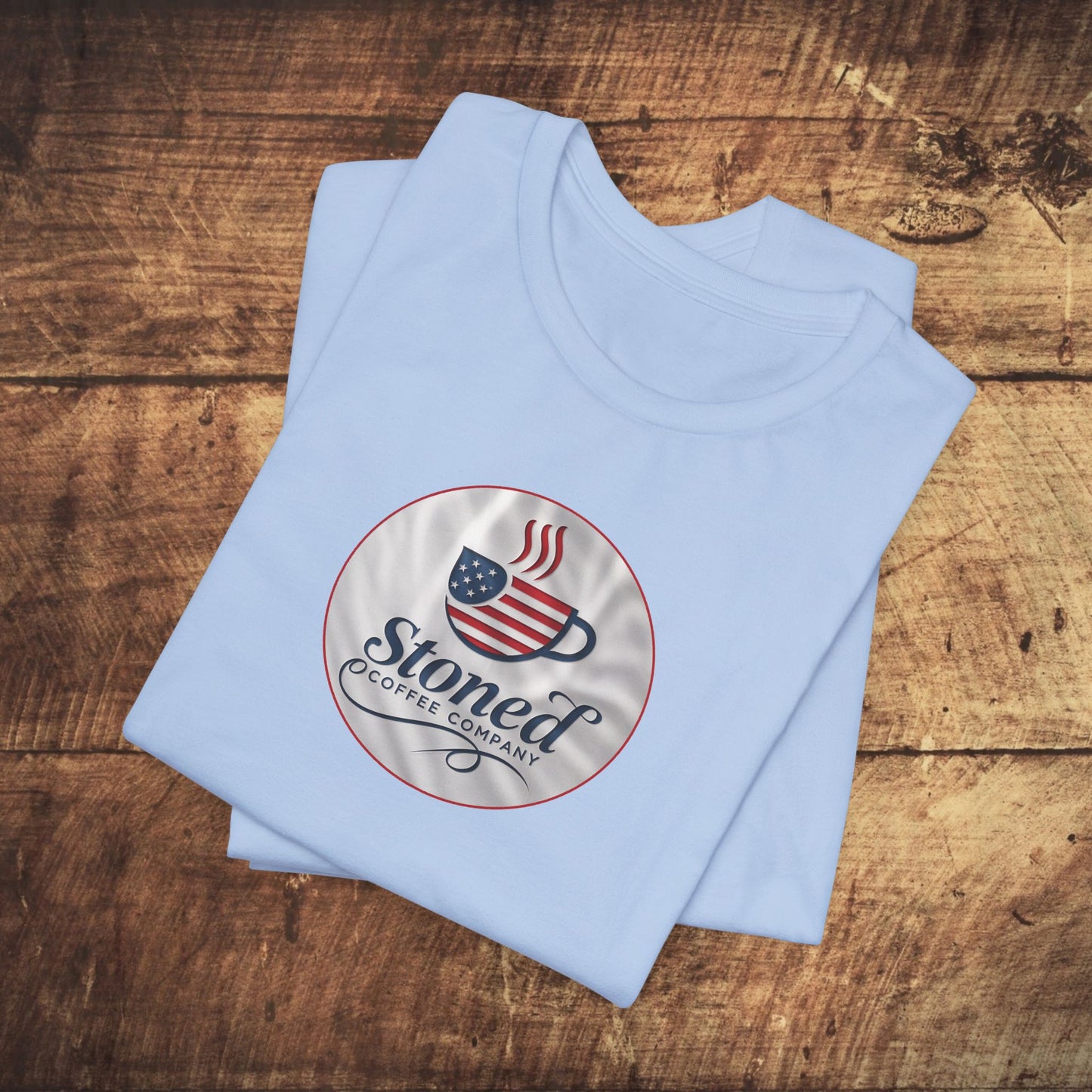 Stoned Coffee Unisex Tee - USA Flag Logo 1