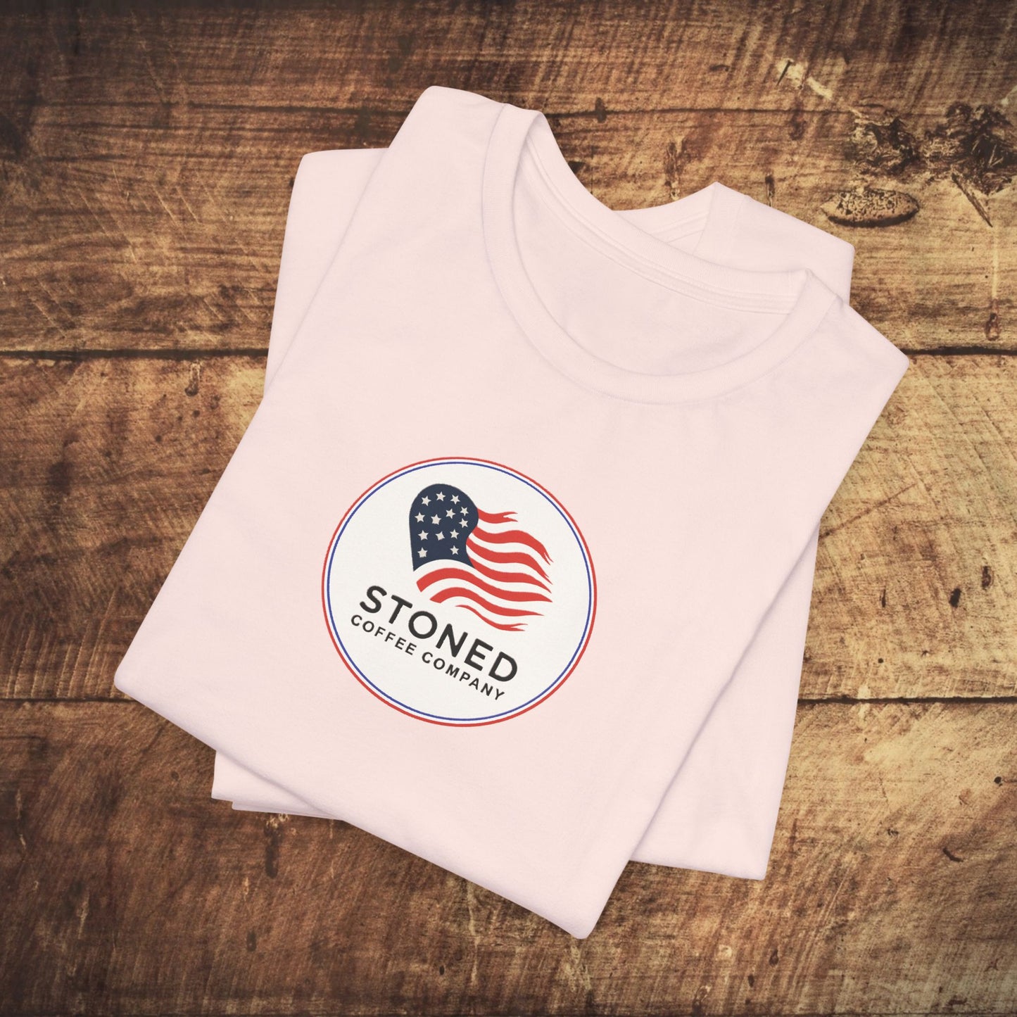 T-Shirt - Stoned Coffee Company USA Flag Logo 2