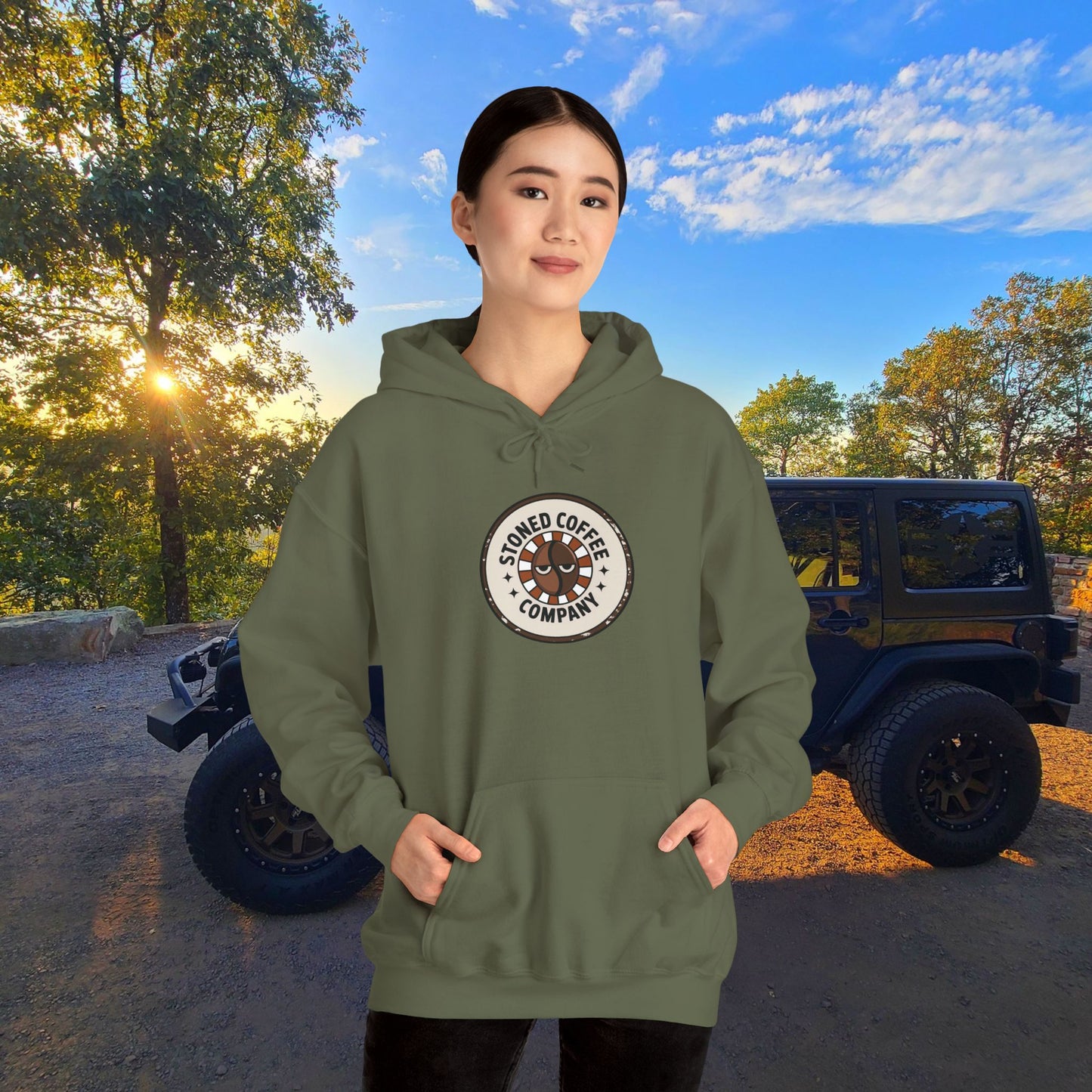 Stoned Coffee Company Hoodie — "There are Two Kinds of People..." Coffee Lover Sweatshirt