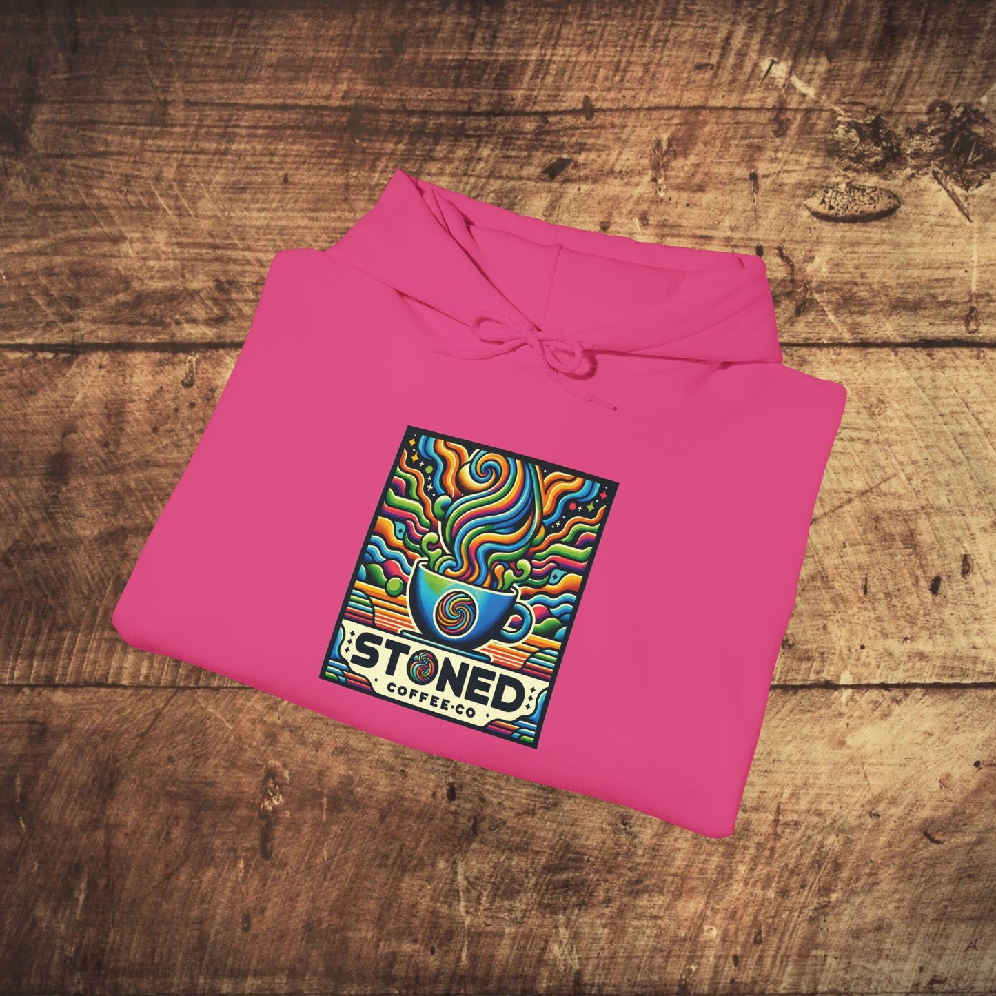 Hooded Sweatshirt Stoned Coffee Company Logo 6 Coffee Art