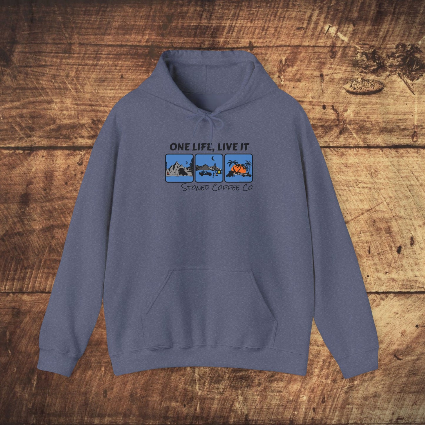 Hooded Sweatshirt - Stoned Coffee Co One Life Live it