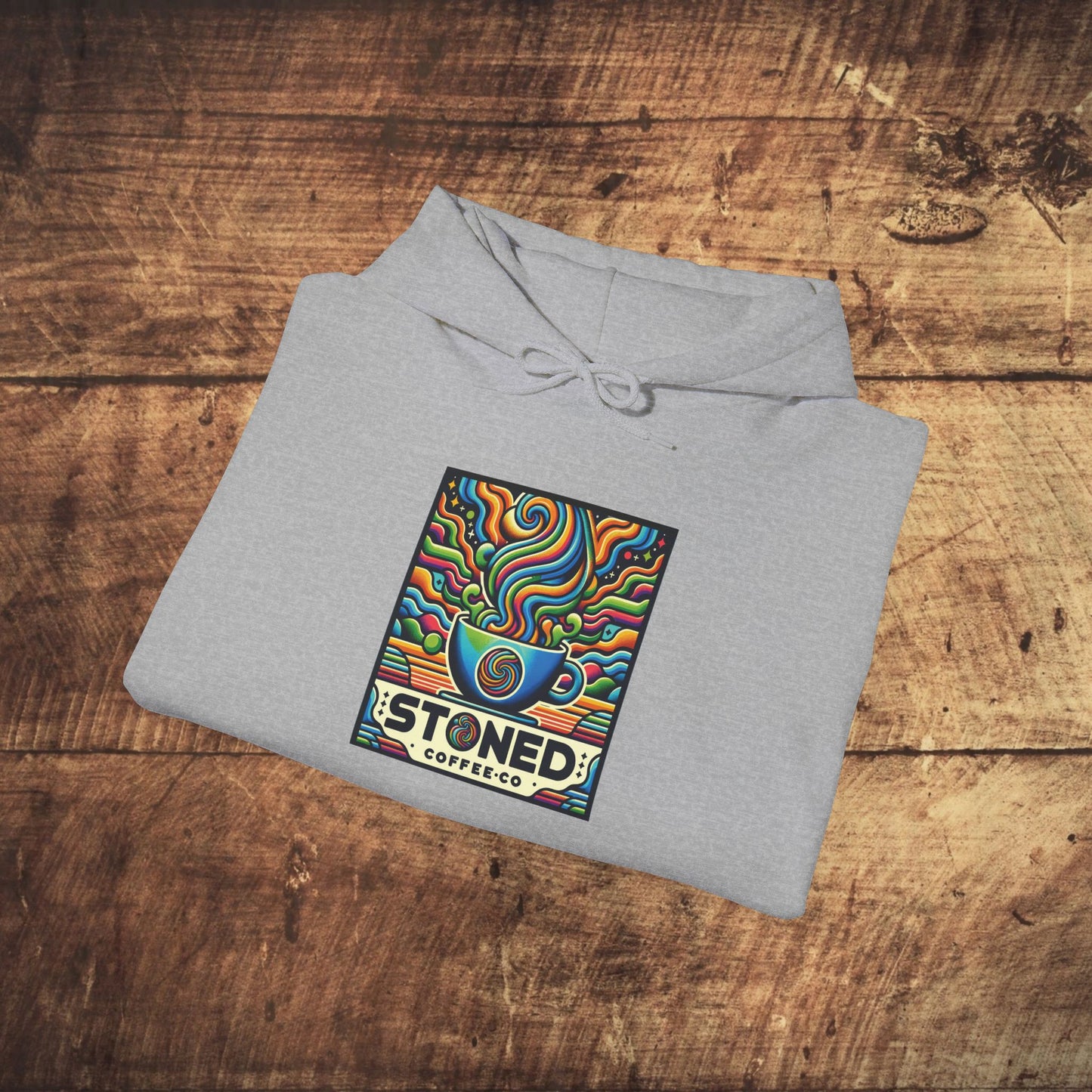 Hooded Sweatshirt Stoned Coffee Company Logo 6 Coffee Art