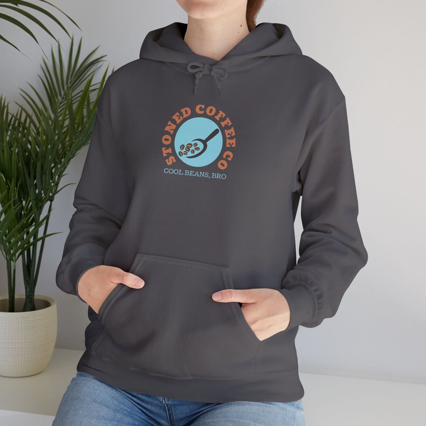 Hooded Sweatshirt - Stoned Coffee Co, Cool Beans Bro