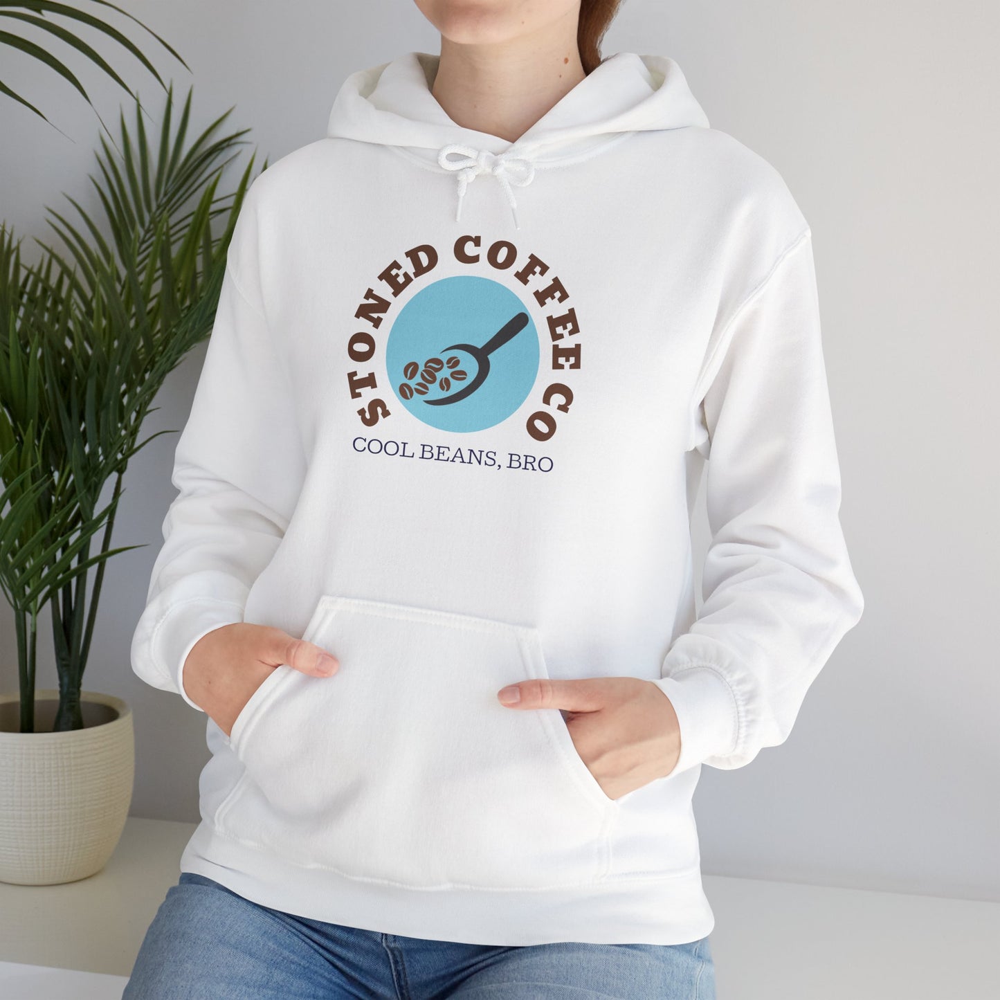 Hooded Sweatshirt - Stoned Coffee Co, Cool Beans Bro