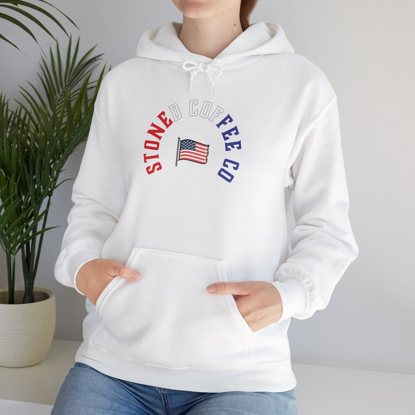 Hooded Sweatshirt - Stoned Coffee Company, USA Patriotic Design