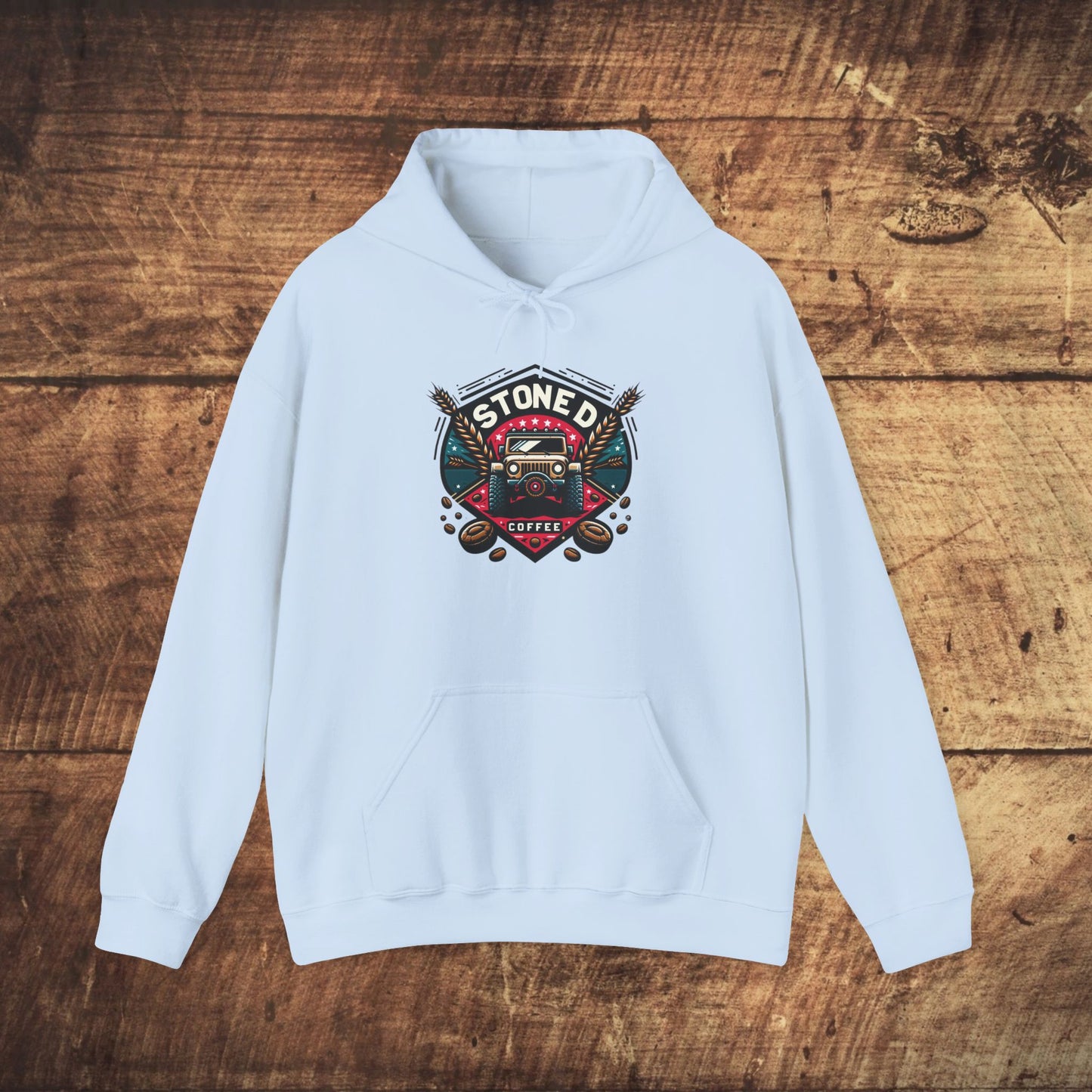 Hooded Sweatshirt - Stoned Coffee Company Jeeper Logo