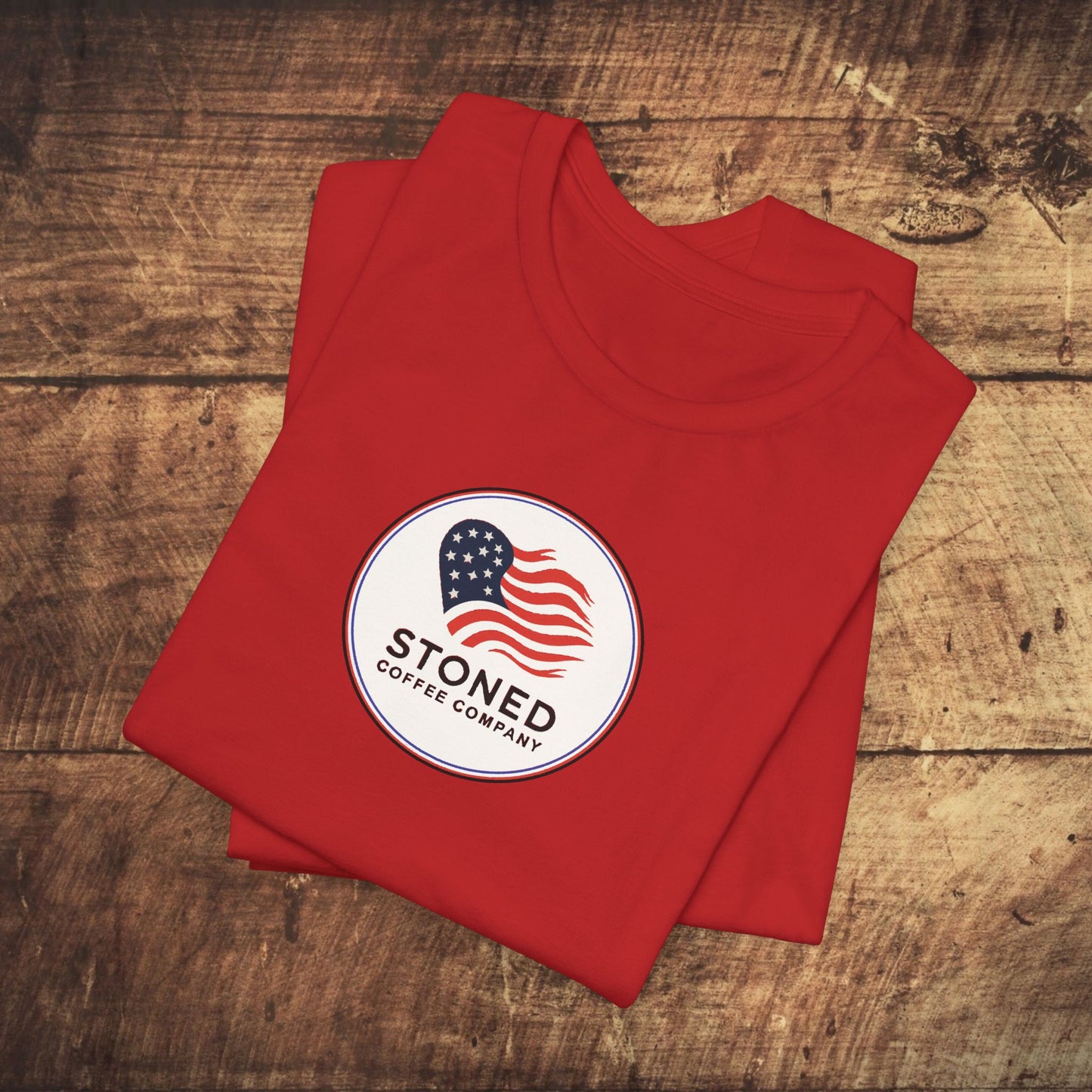 T-Shirt - Stoned Coffee Company USA Flag Logo 2