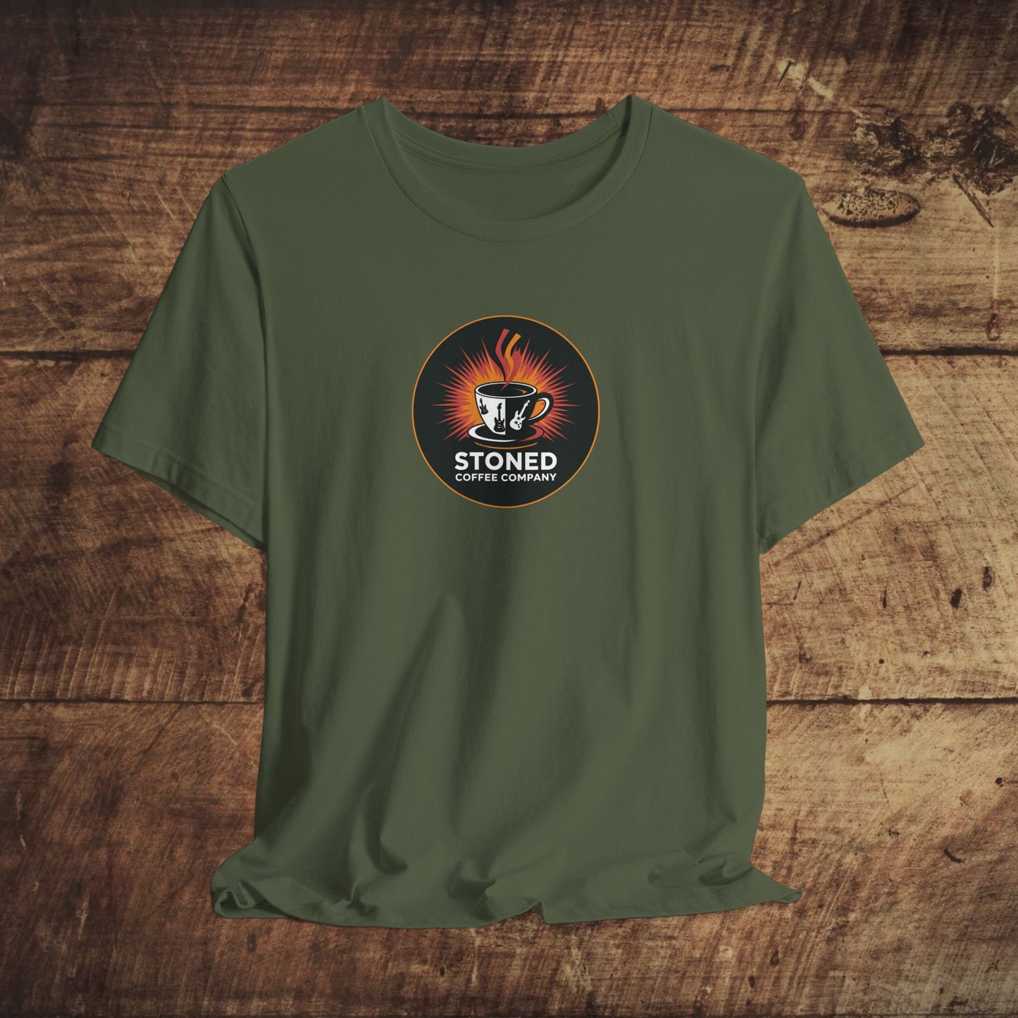 Stoned Coffee Company Rocking Guitar Cup T-Shirt