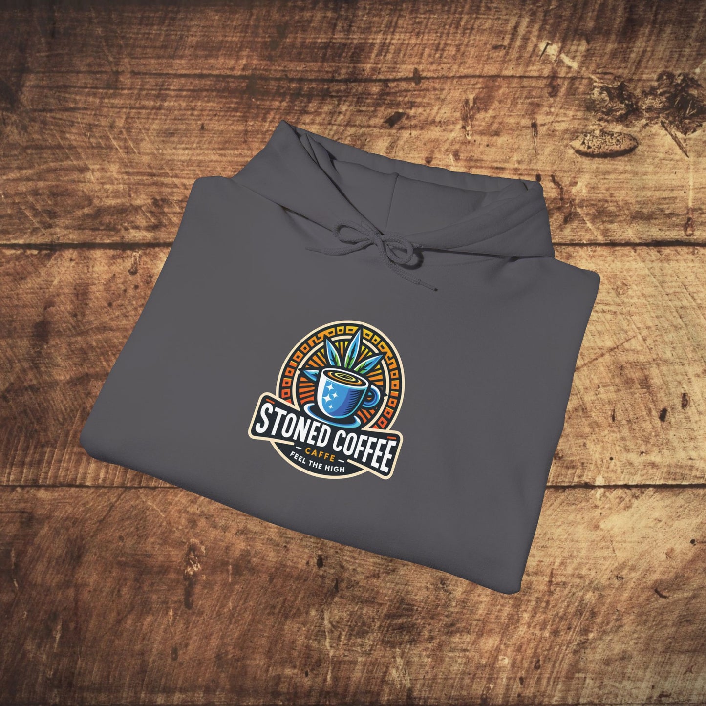 Hooded Sweatshirt Stoned Coffee Company Logo 4 Feel the High