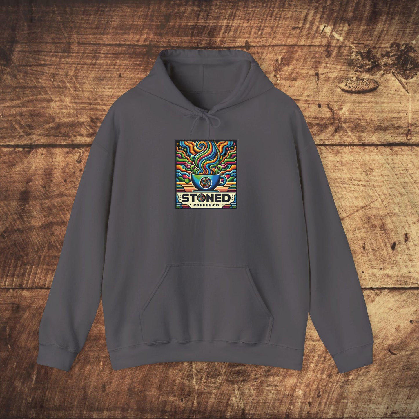 Hooded Sweatshirt Stoned Coffee Company Logo 6 Coffee Art