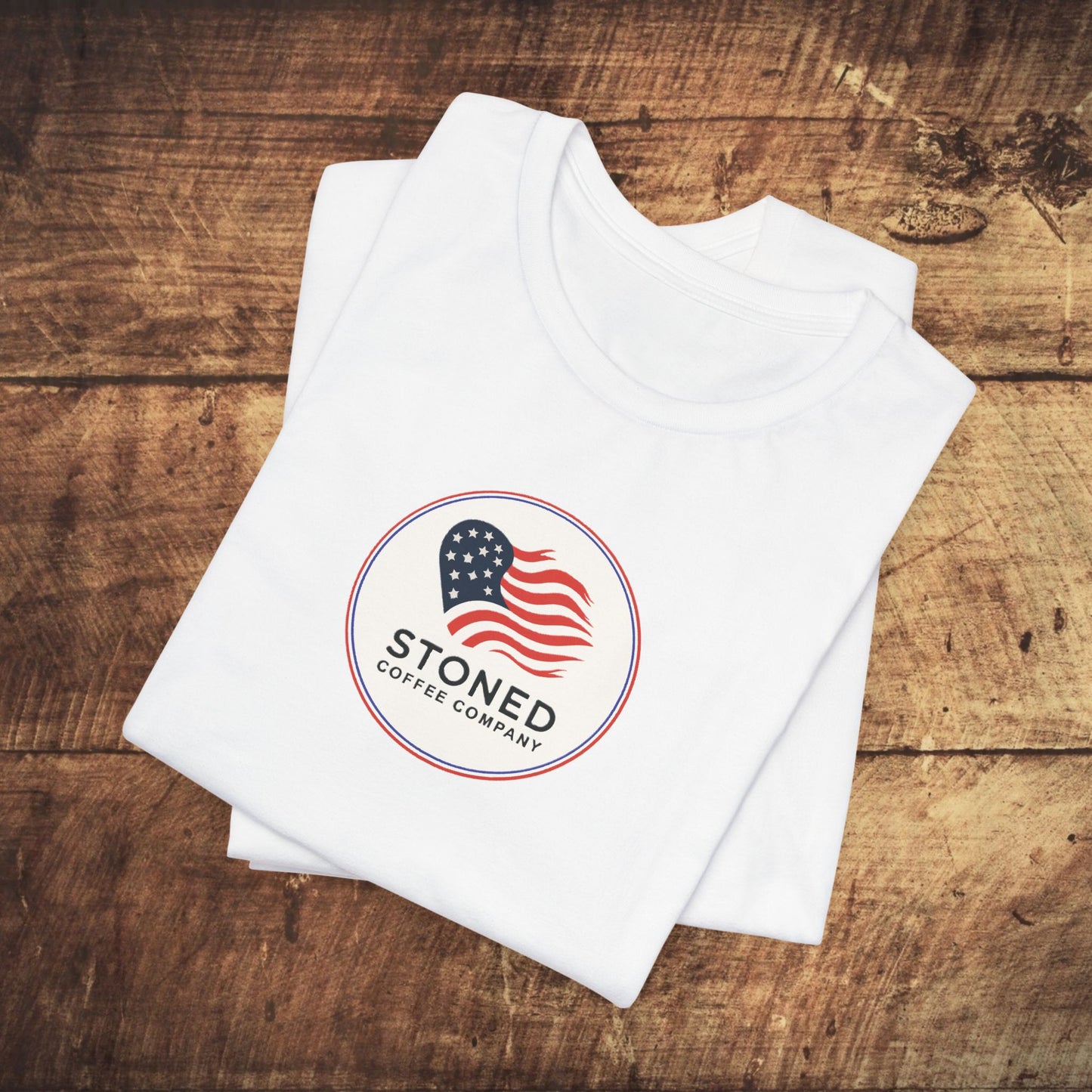 T-Shirt - Stoned Coffee Company USA Flag Logo 2