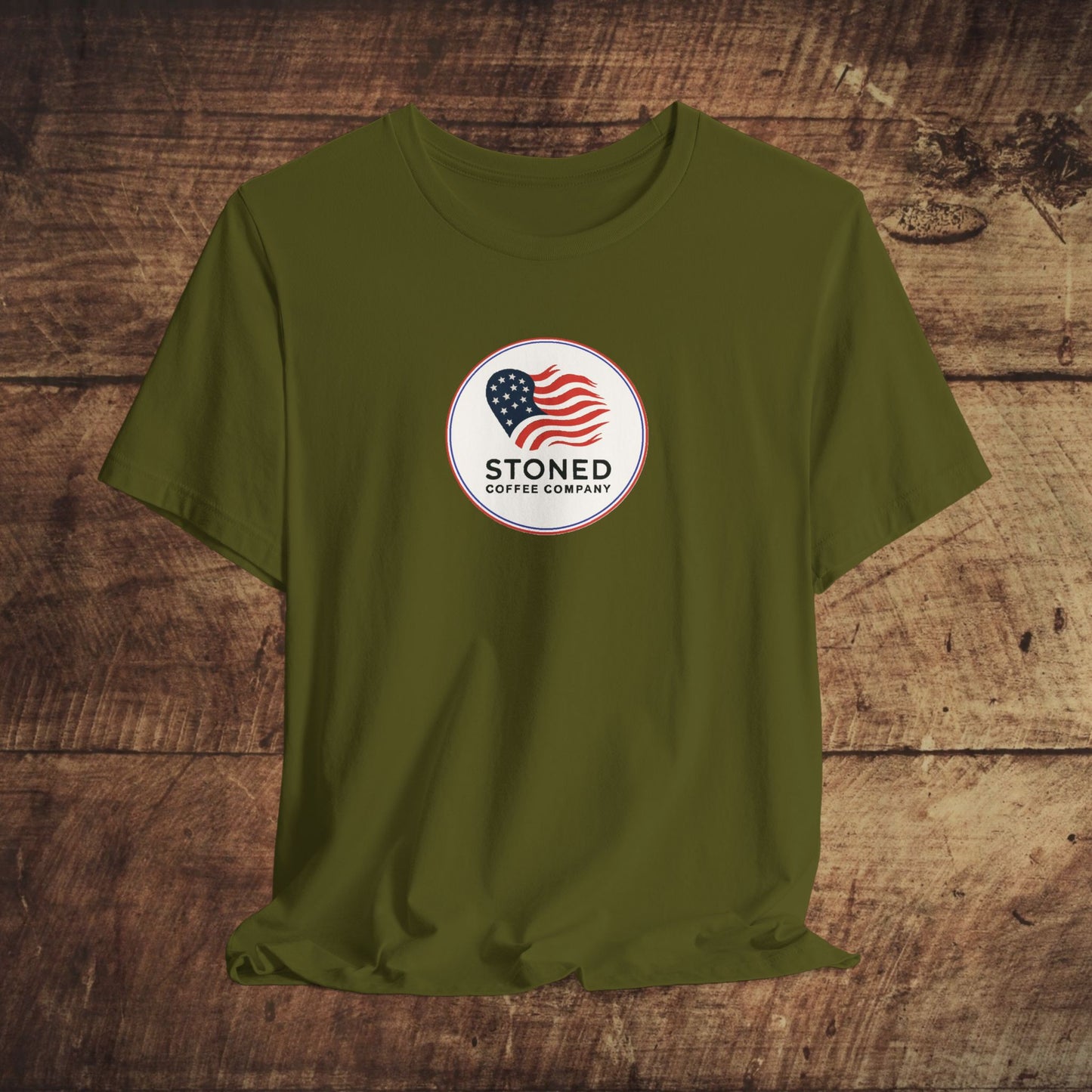 T-Shirt - Stoned Coffee Company USA Flag Logo 2