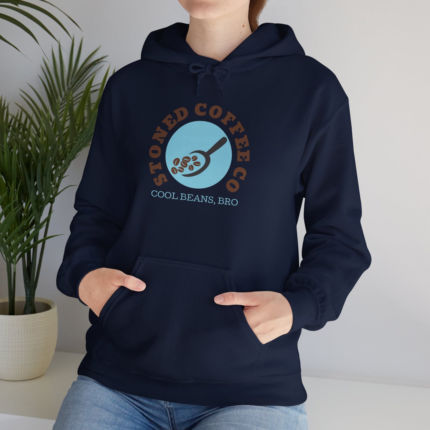 Hooded Sweatshirt - Stoned Coffee Co, Cool Beans Bro