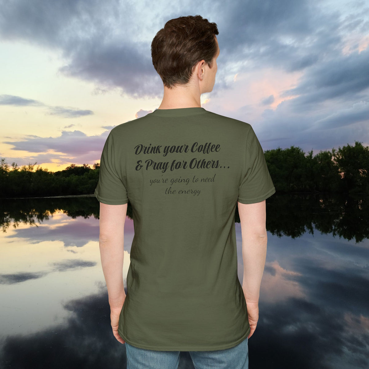 Stoned Coffee Company 'Drink Your Coffee and Pray for Others' T-Shirt