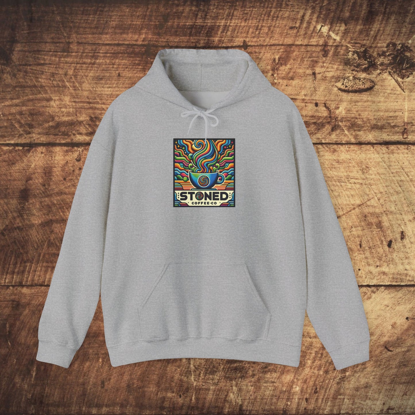 Hooded Sweatshirt Stoned Coffee Company Logo 6 Coffee Art