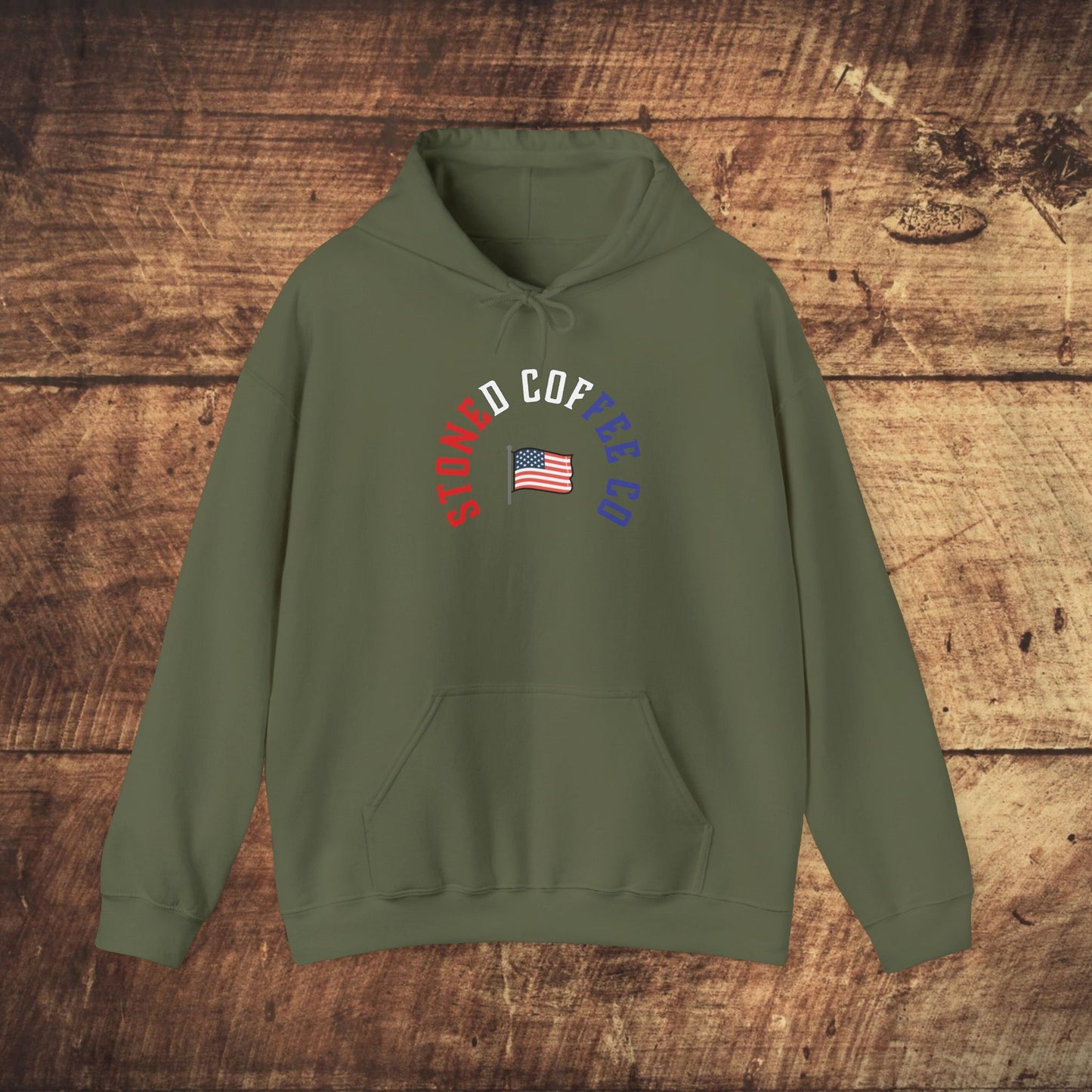 Hooded Sweatshirt - Stoned Coffee Company, USA Patriotic Design