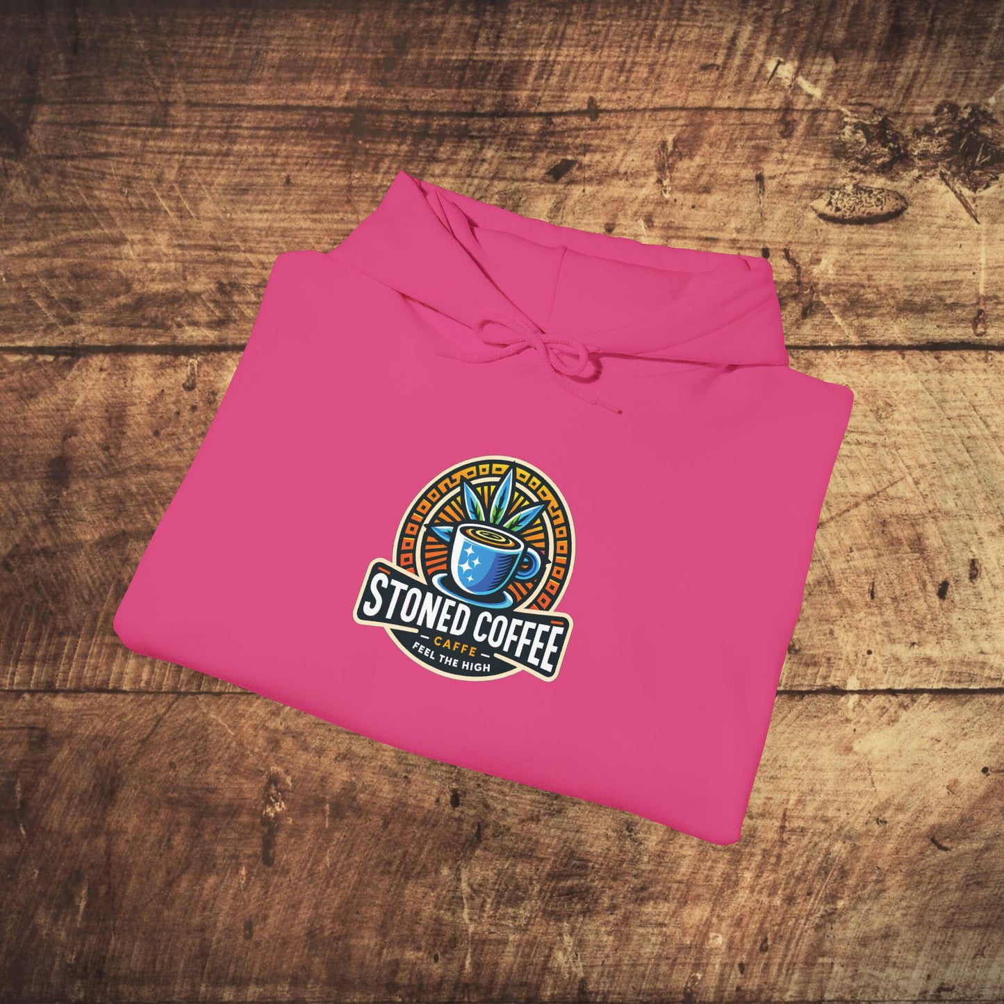 Hooded Sweatshirt Stoned Coffee Company Logo 4 Feel the High