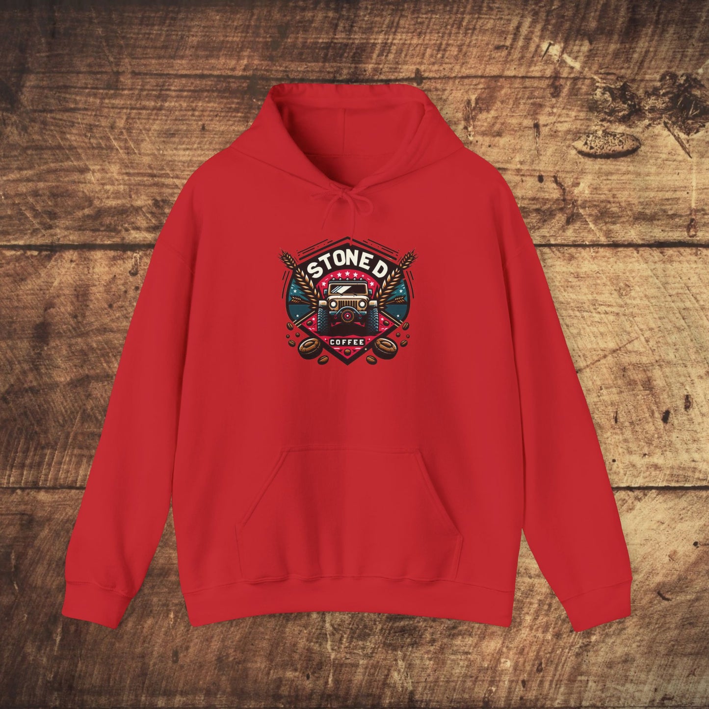 Hooded Sweatshirt - Stoned Coffee Company Jeeper Logo