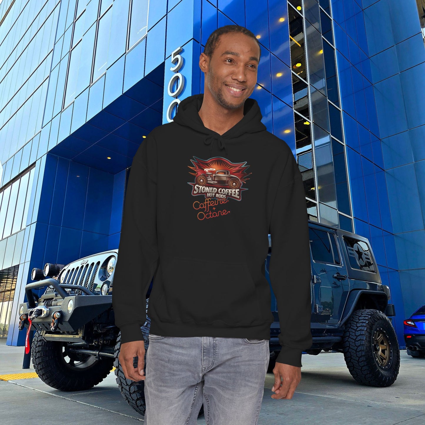 Stoned Coffee Company Hoodie "Hot Rods" Caffeine + Octane Hoodie