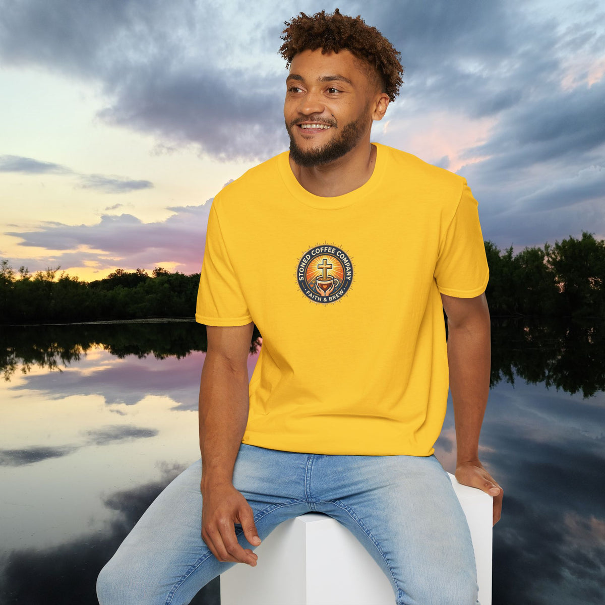 Stoned Coffee Company 'Drink Your Coffee and Pray for Others' T-Shirt