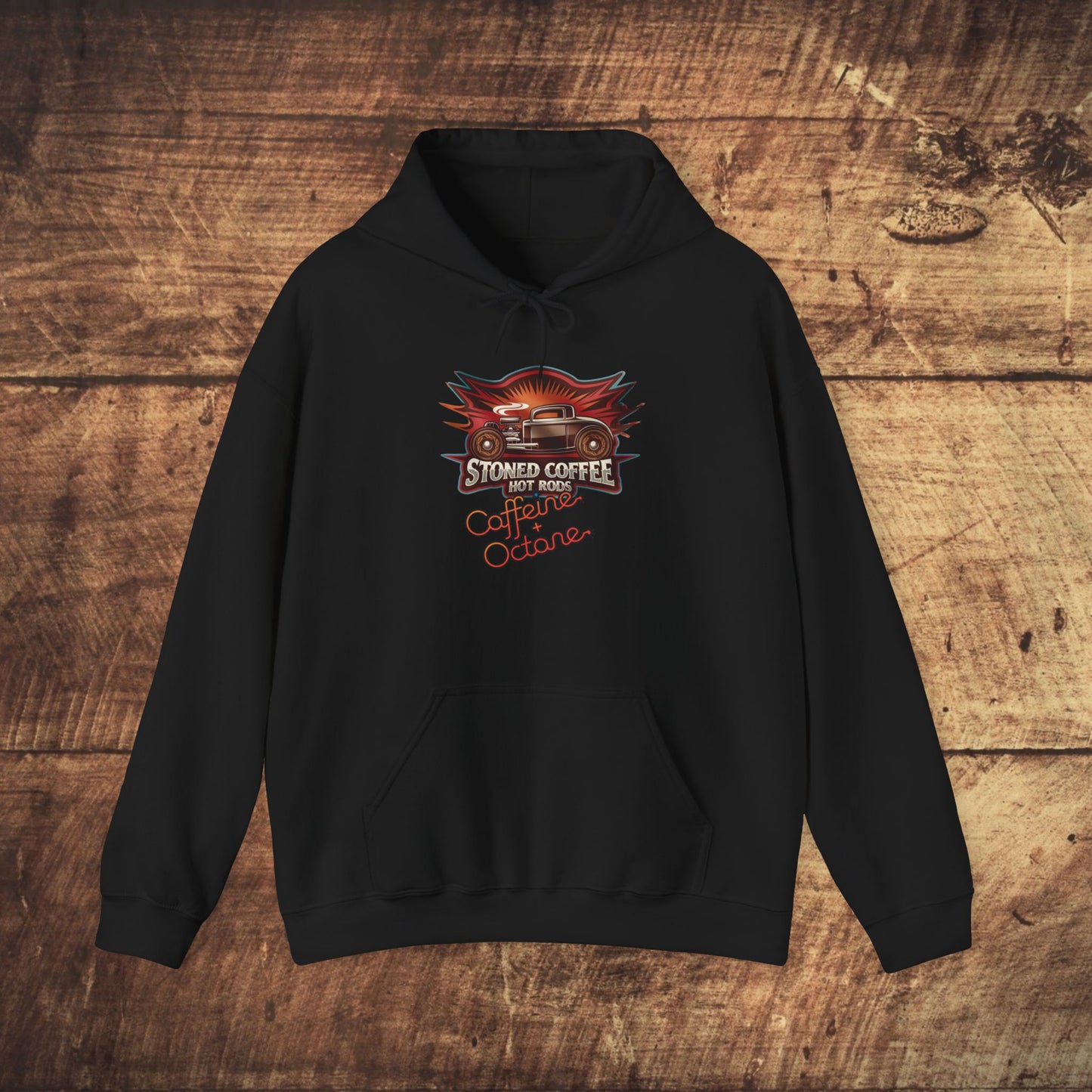 Stoned Coffee Company Hoodie "Hot Rods" Caffeine + Octane Hoodie