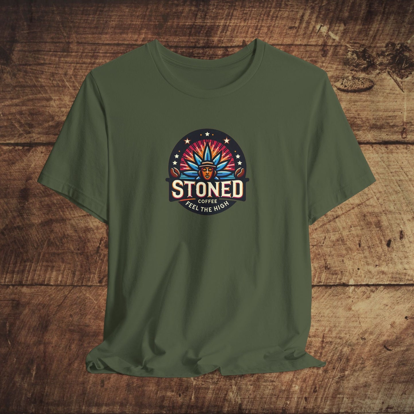 Stoned Coffee Company Logo 7 Feel the High Unisex Jersey Short Sleeve Tee